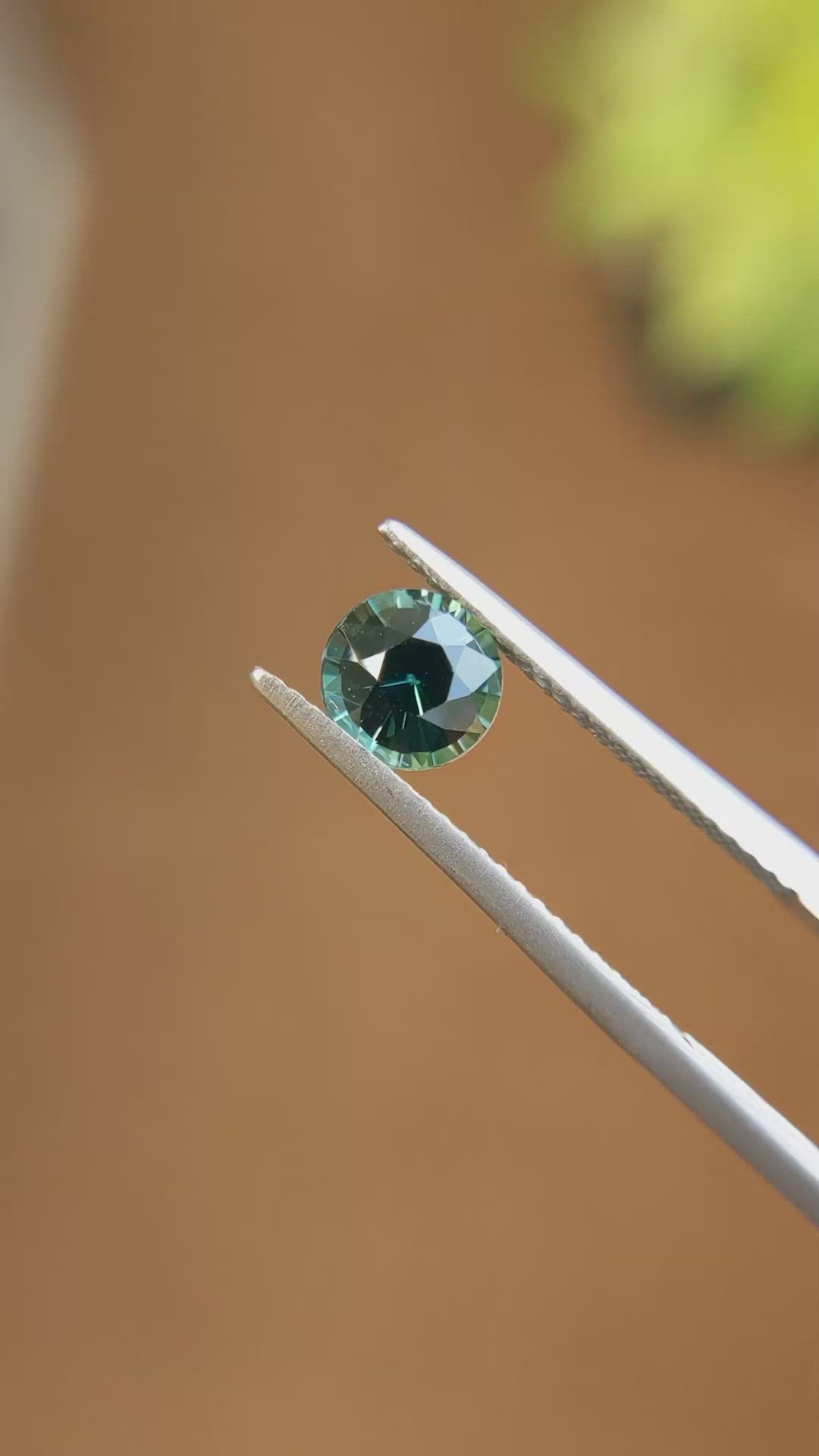 1.20 Ct. Bluish Green Sapphire from Madagascar Size Video