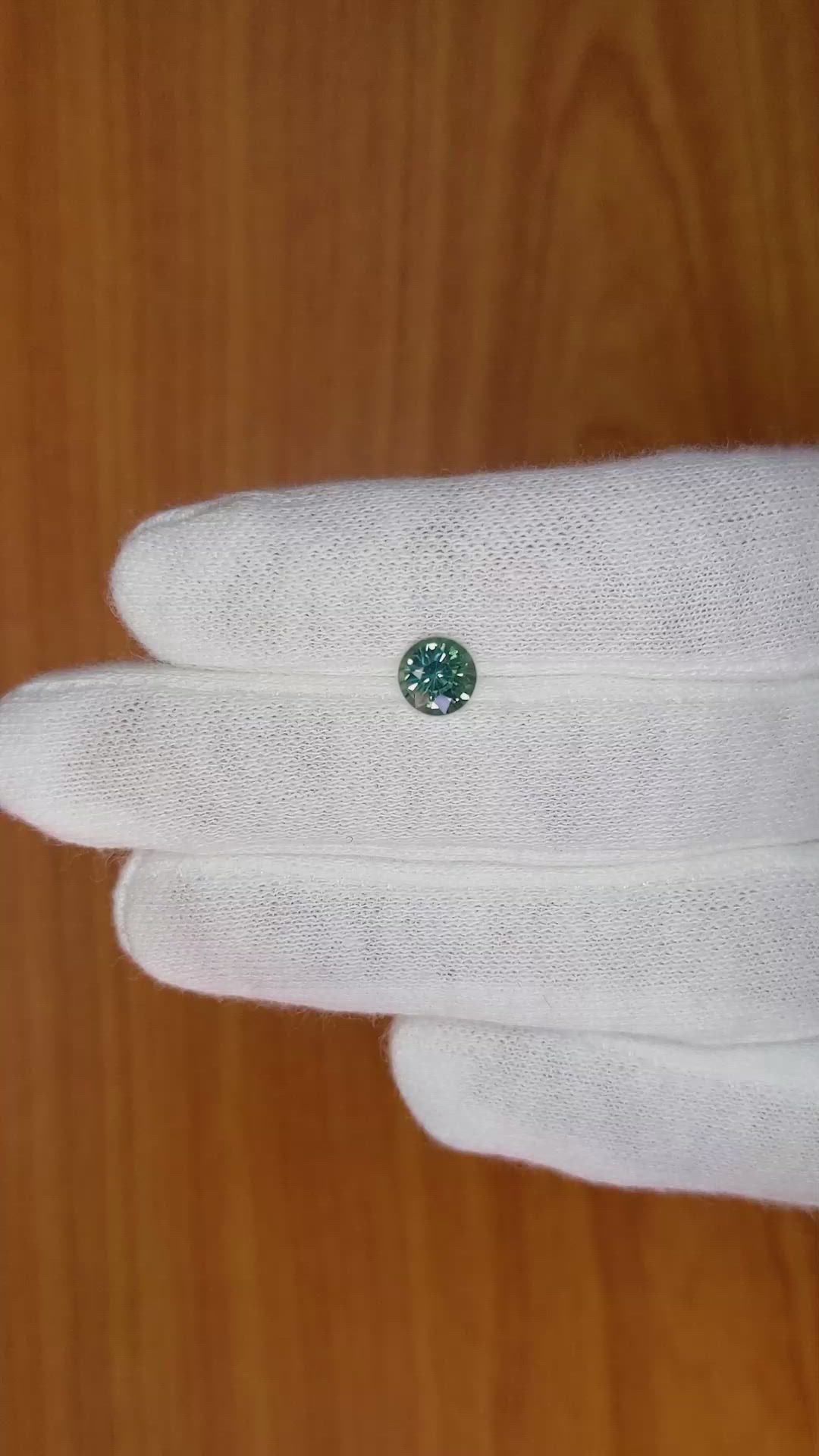 1.20 Ct. Bluish Green Sapphire from Madagascar Size Video