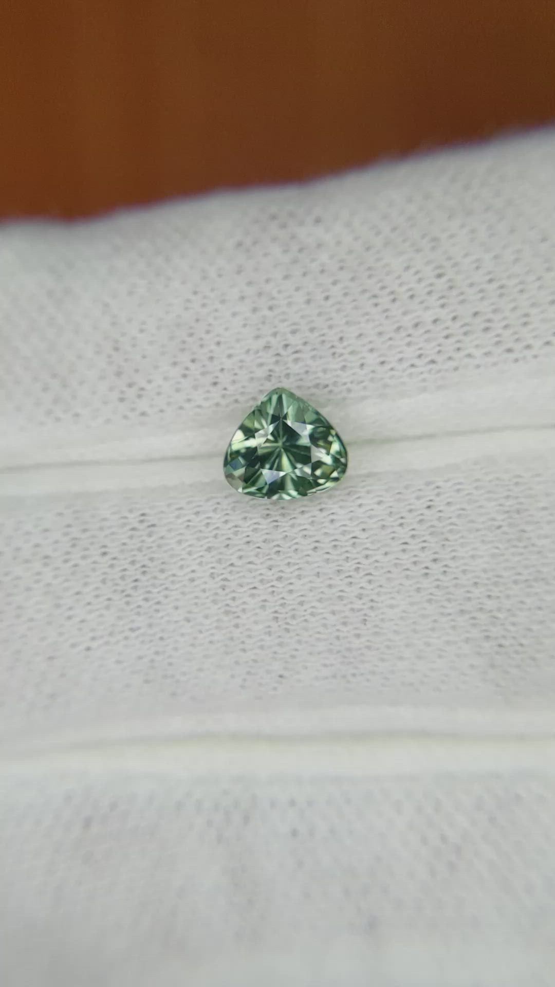 1.33 Ct. Green Sapphire from Madagascar Size Video