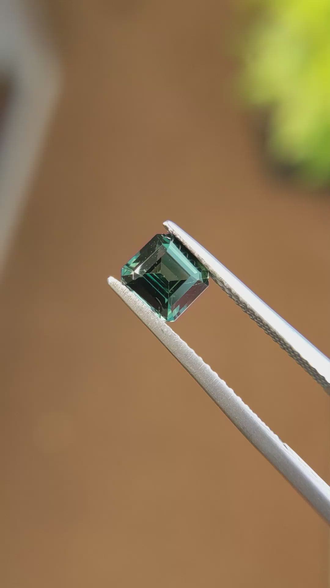 1.32 Ct. Bluish Green Sapphire from Madagascar Size Video