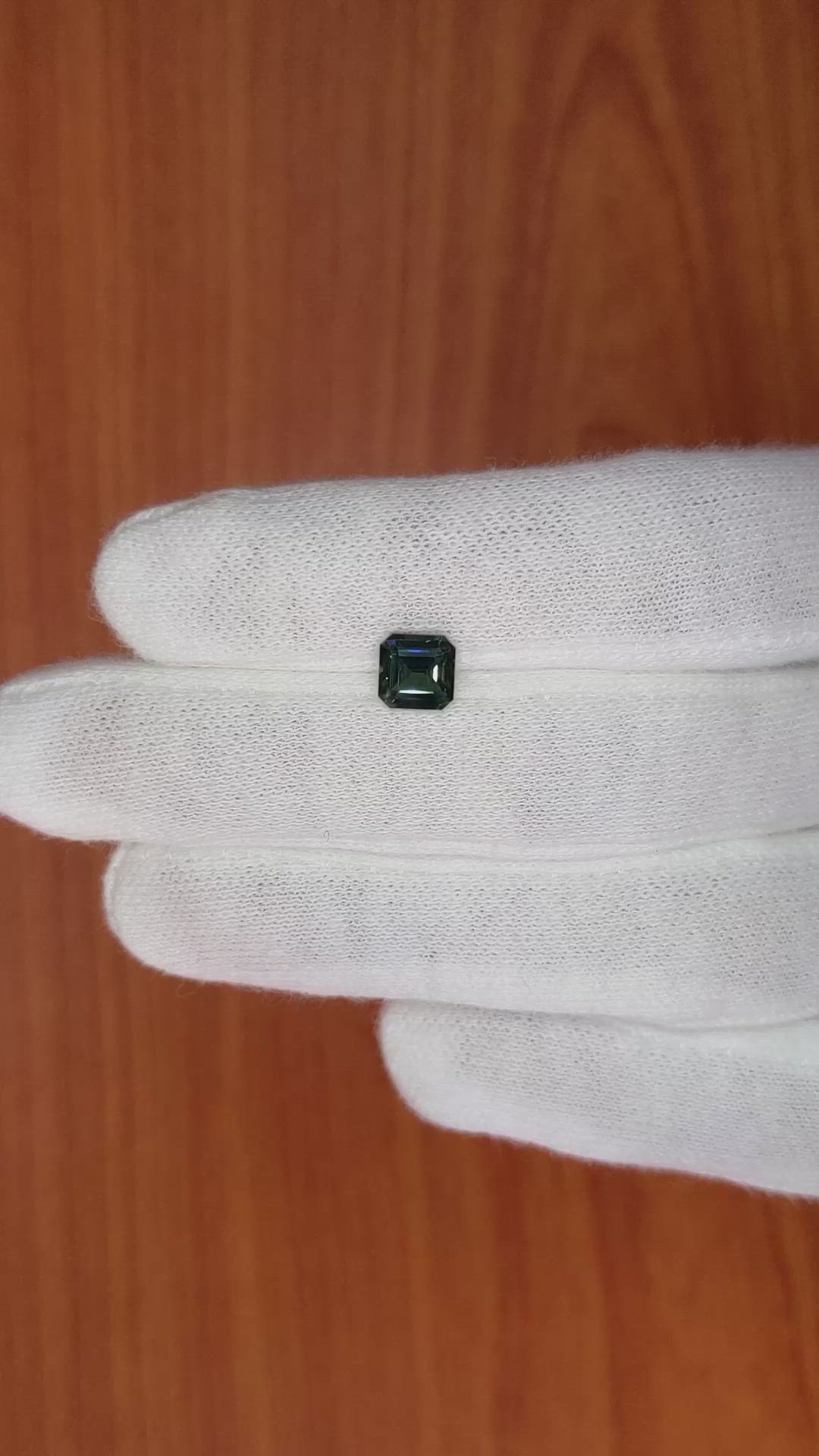 1.32 Ct. Bluish Green Sapphire from Madagascar Size Video