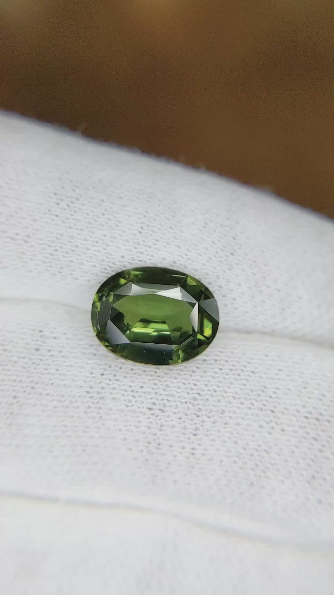 4.52 Ct. Green Sapphire from Madagascar Size Video