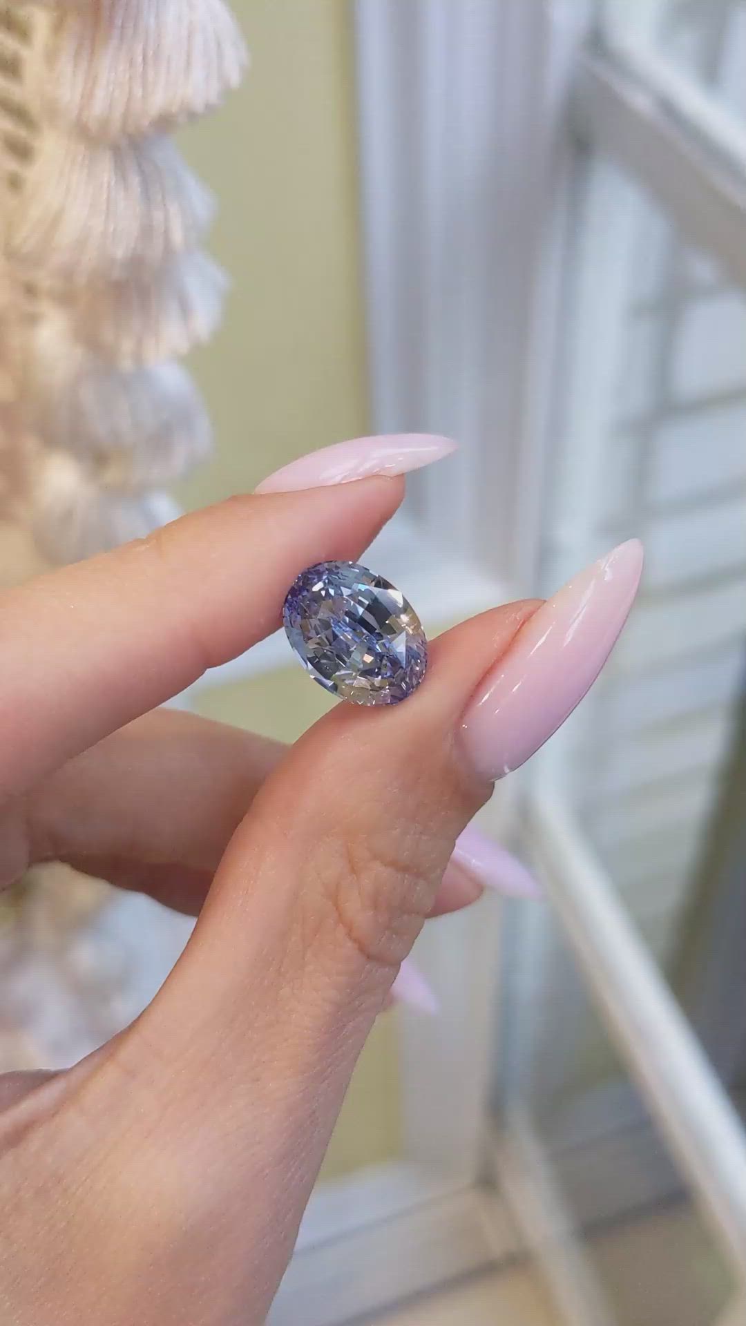 8.07 Ct. Blue Sapphire from Ceylon (Sri Lanka) Size Video