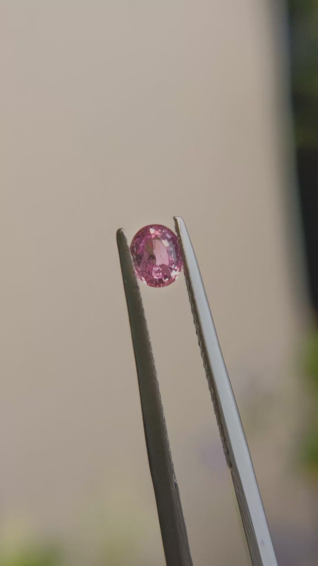 0.43 Ct. Pink Sapphire from Madagascar Size Video