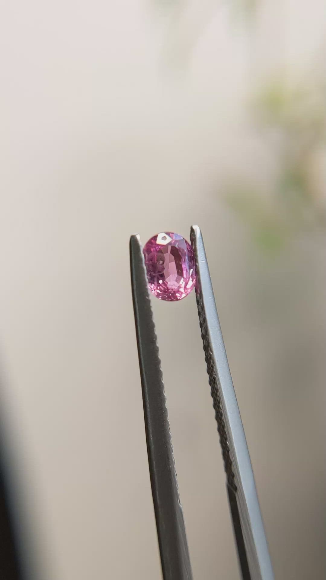 0.43 Ct. Pink Sapphire from Madagascar Size Video
