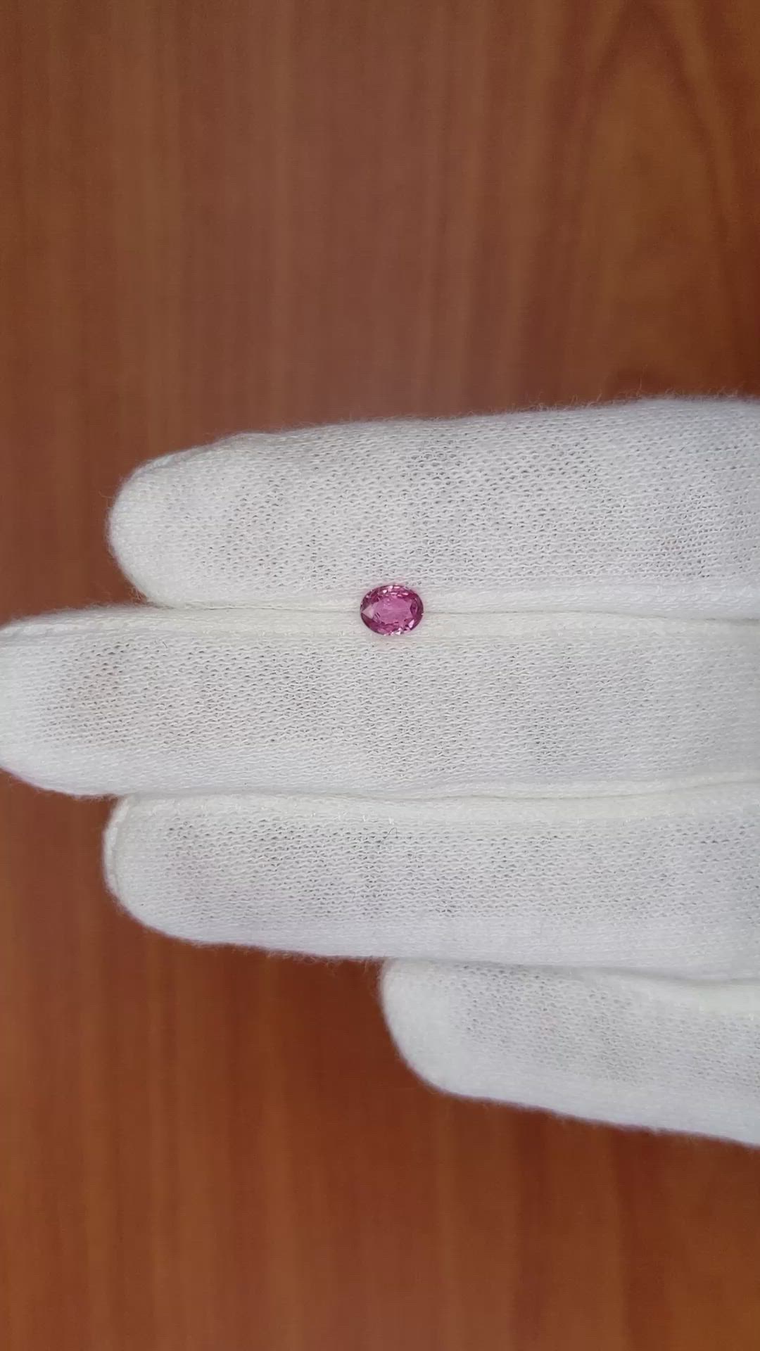 0.43 Ct. Pink Sapphire from Madagascar Size Video