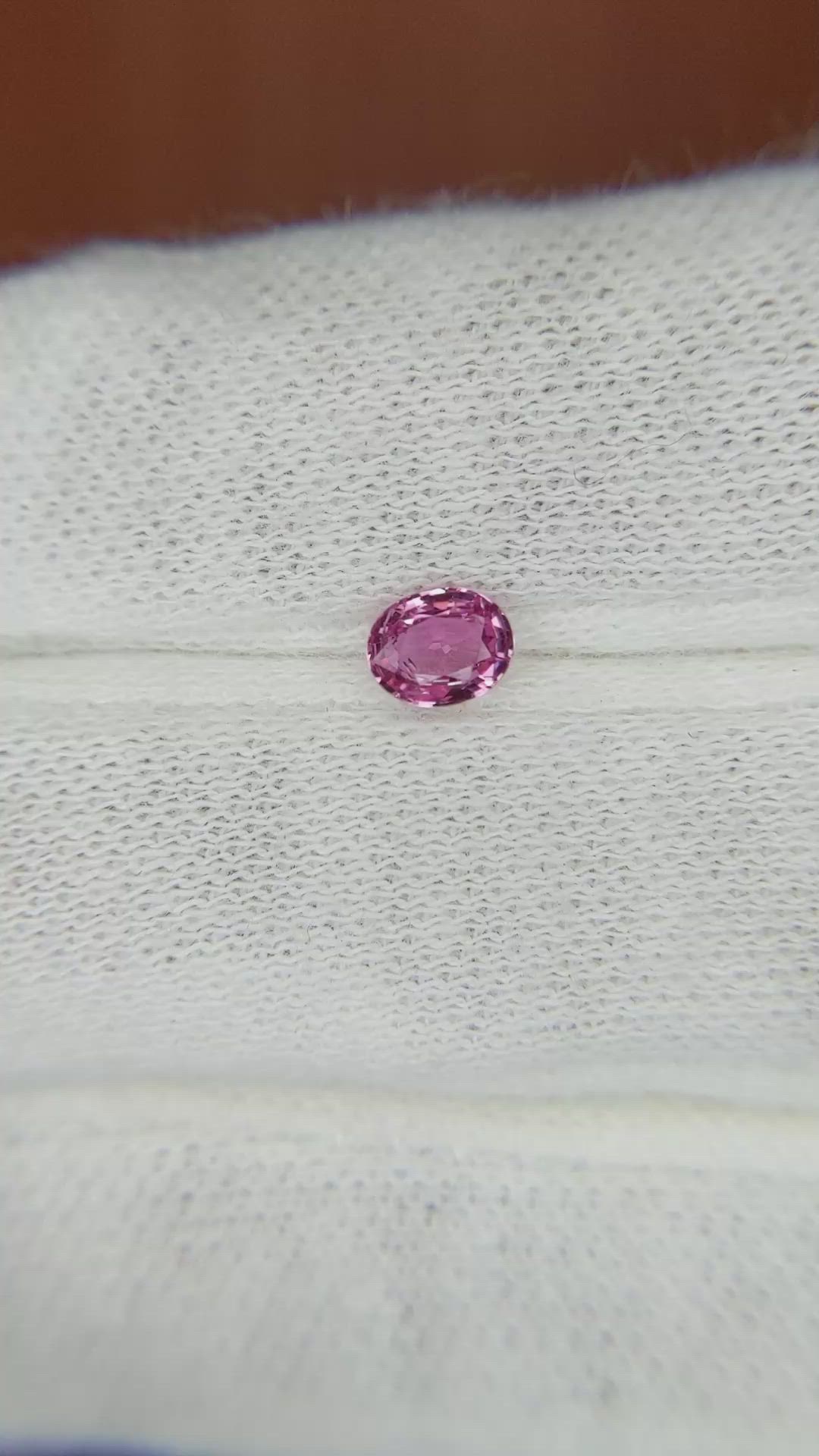 0.43 Ct. Pink Sapphire from Madagascar Size Video