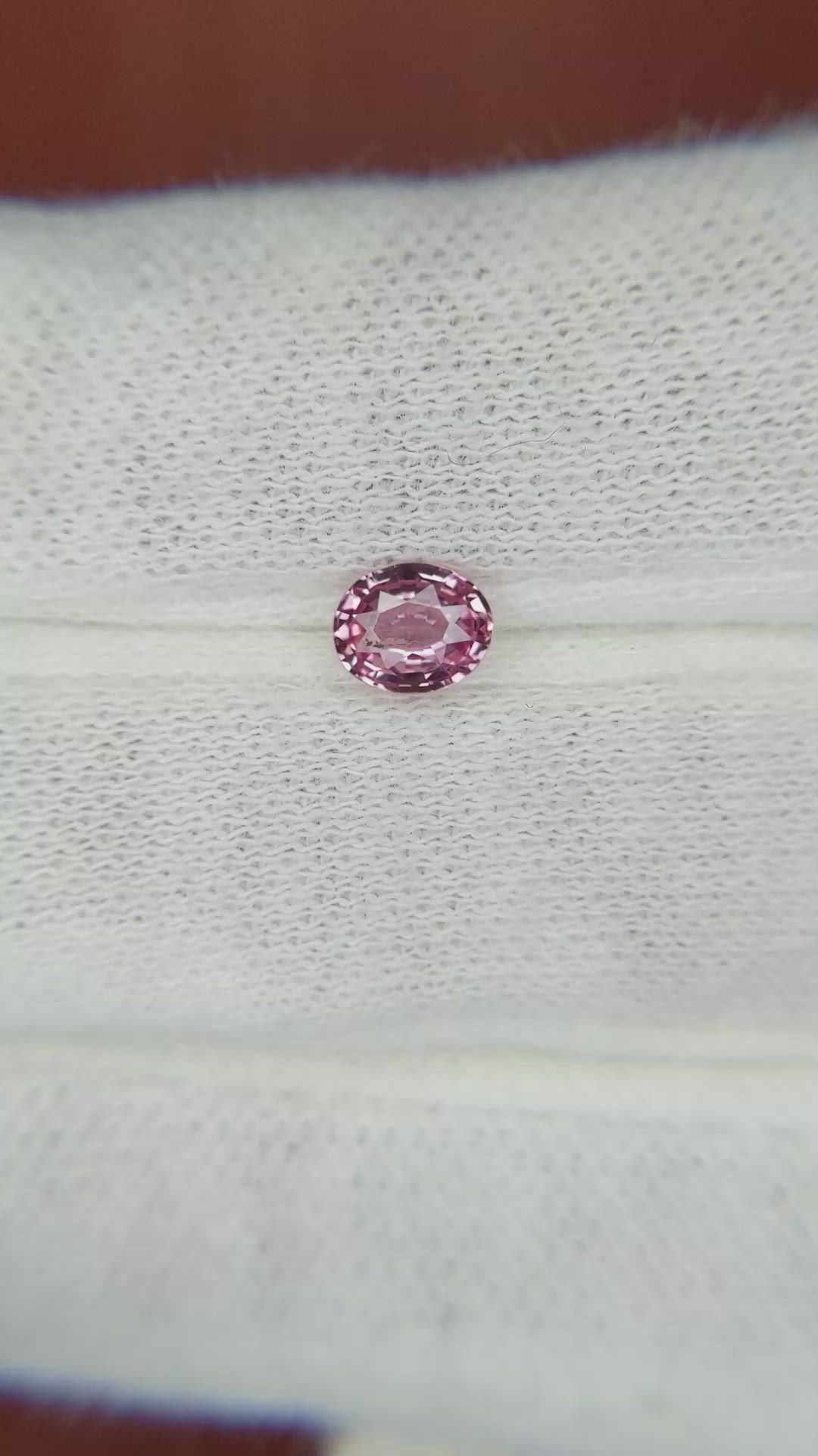 0.60 Ct. Pink Sapphire from Madagascar Size Video