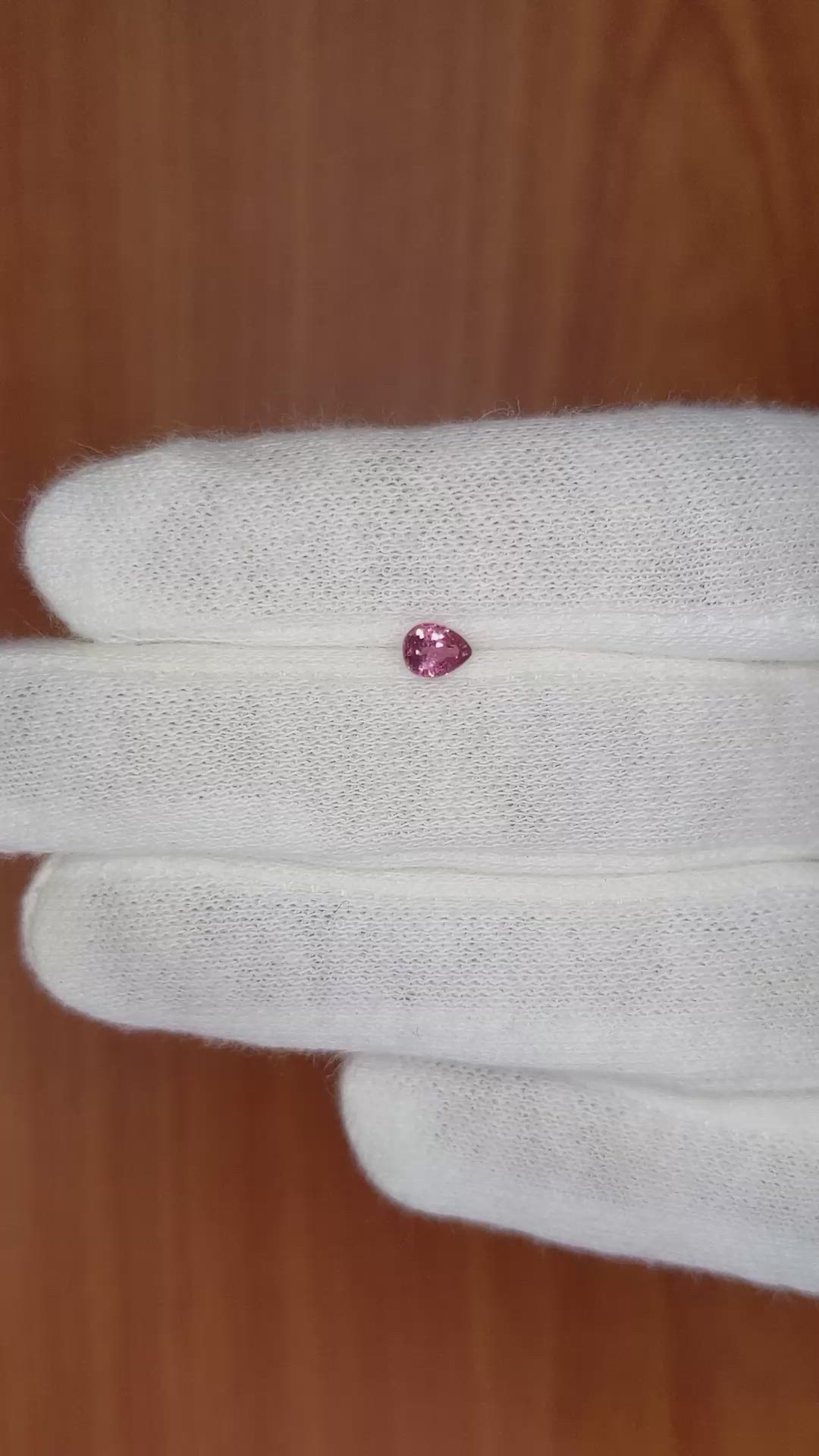0.41 Ct. Pink Sapphire from Madagascar Size Video