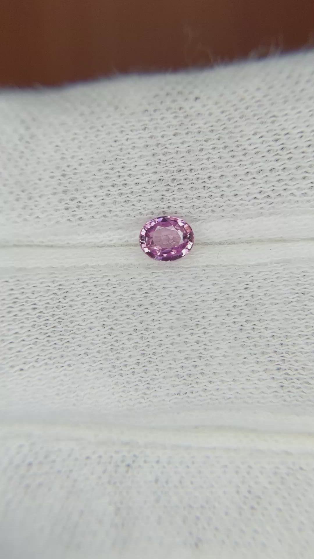 0.41 Ct. Pinkish Purple Sapphire from Madagascar Size Video