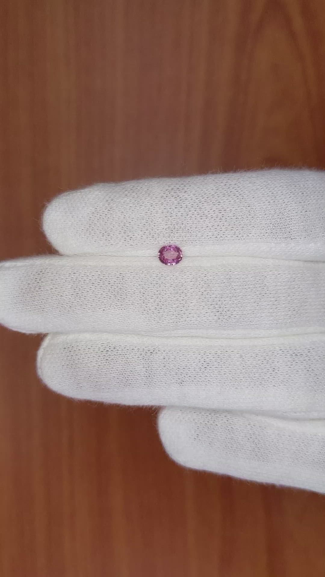 0.41 Ct. Pinkish Purple Sapphire from Madagascar Size Video