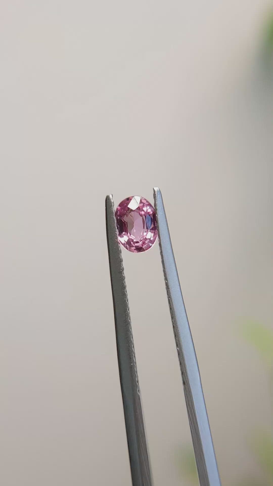 0.48 Ct. Pink Sapphire from Madagascar Size Video
