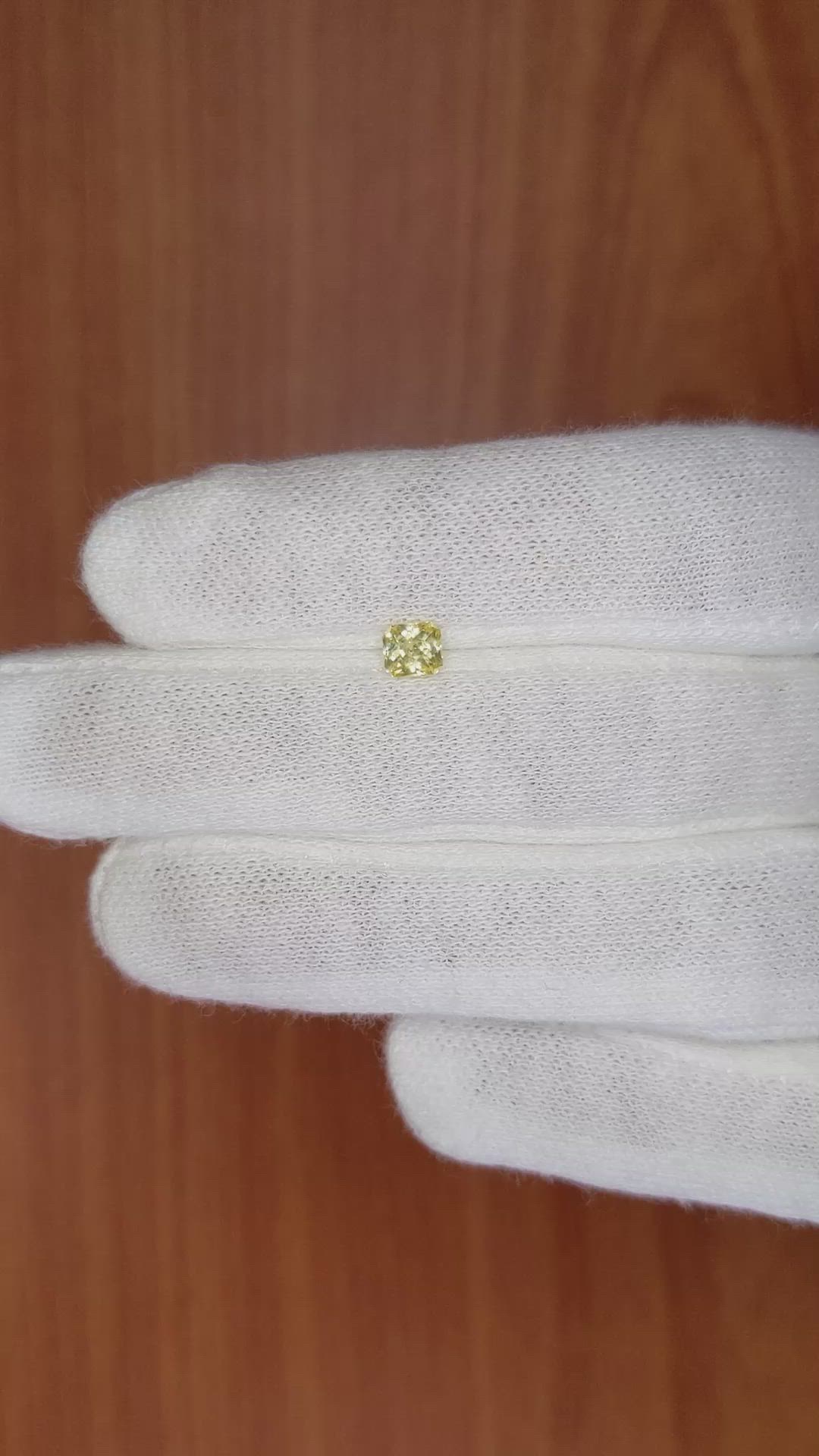 0.48 Ct. Yellow Sapphire from Madagascar Size Video