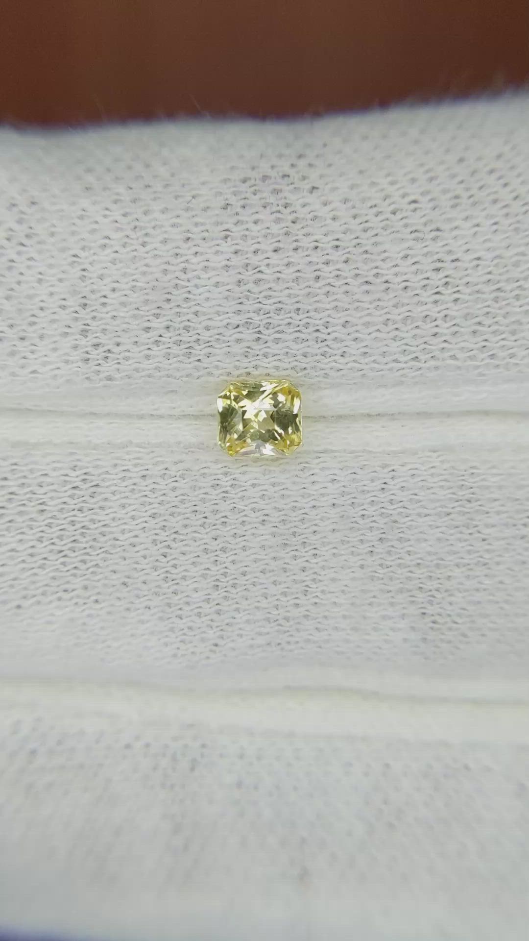0.48 Ct. Yellow Sapphire from Madagascar Size Video