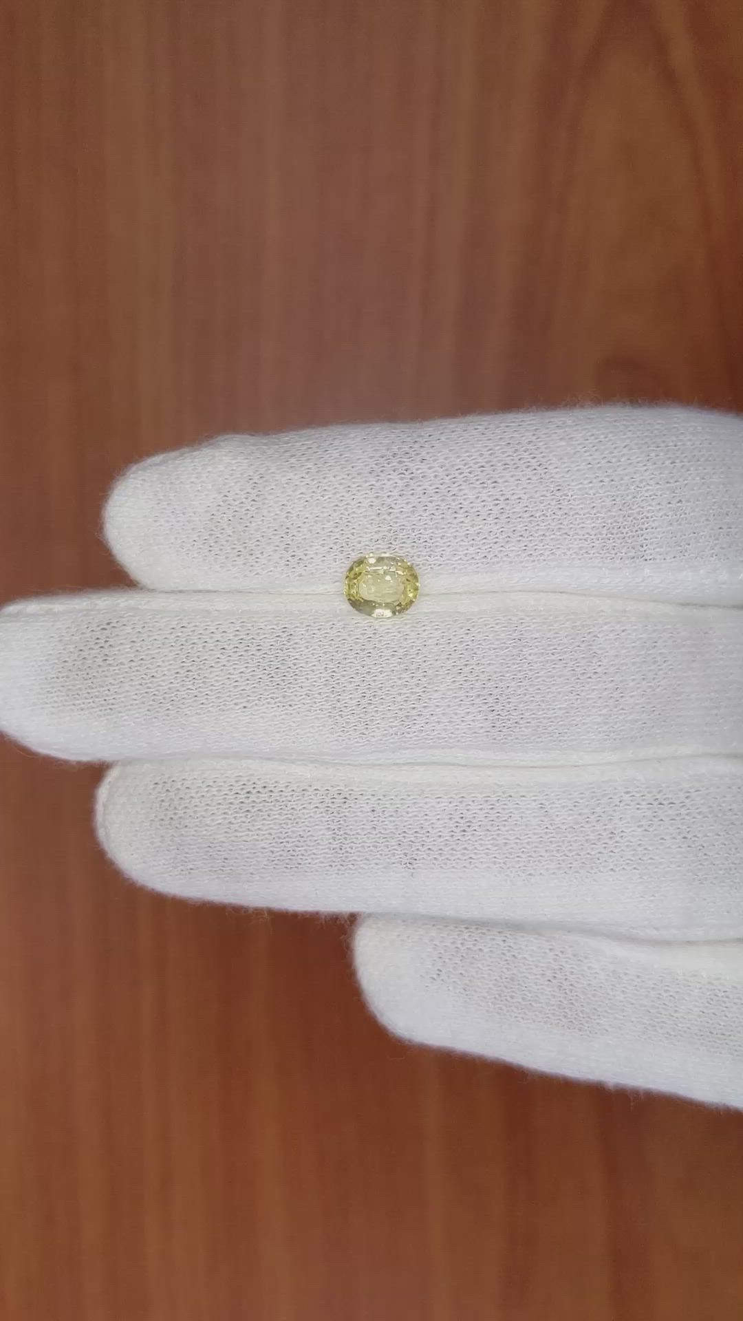 1.04 Ct. Yellow Sapphire from Madagascar Size Video