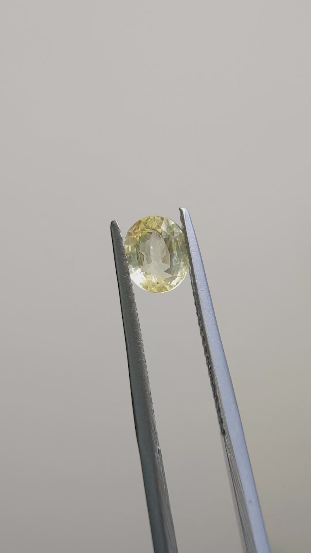 1.04 Ct. Yellow Sapphire from Madagascar Size Video
