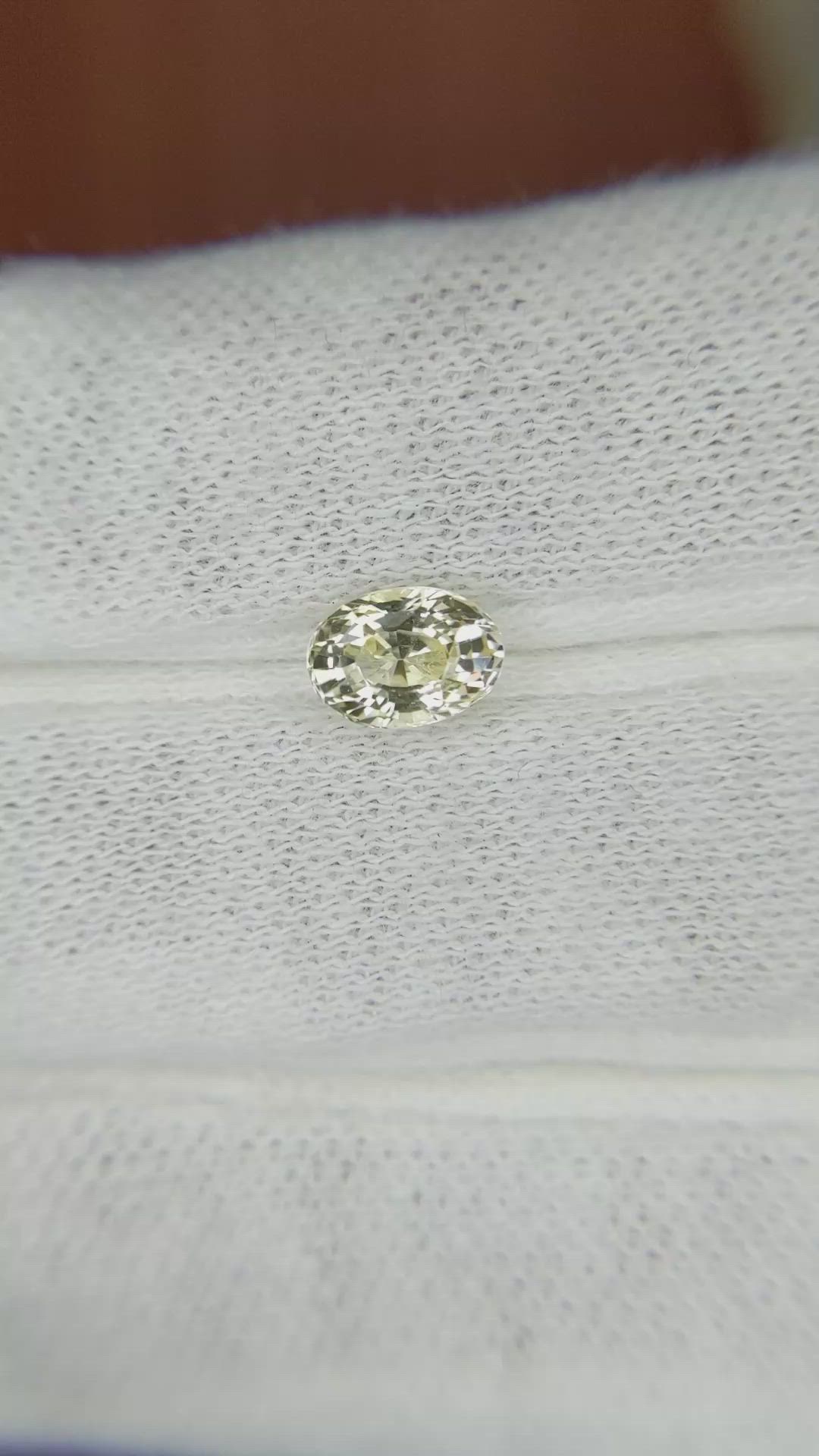 1.05 Ct. Yellow Sapphire from Madagascar Size Video