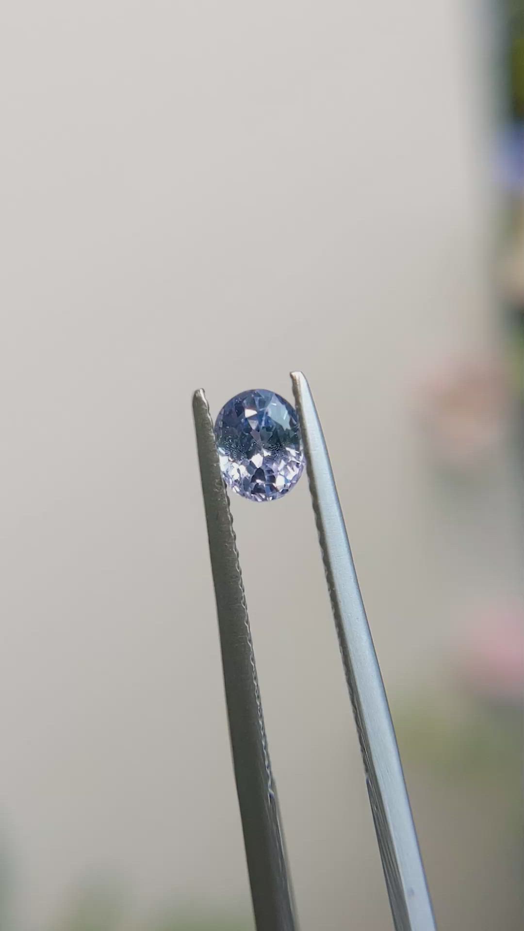 0.69 Ct. Blue Sapphire from Madagascar Size Video