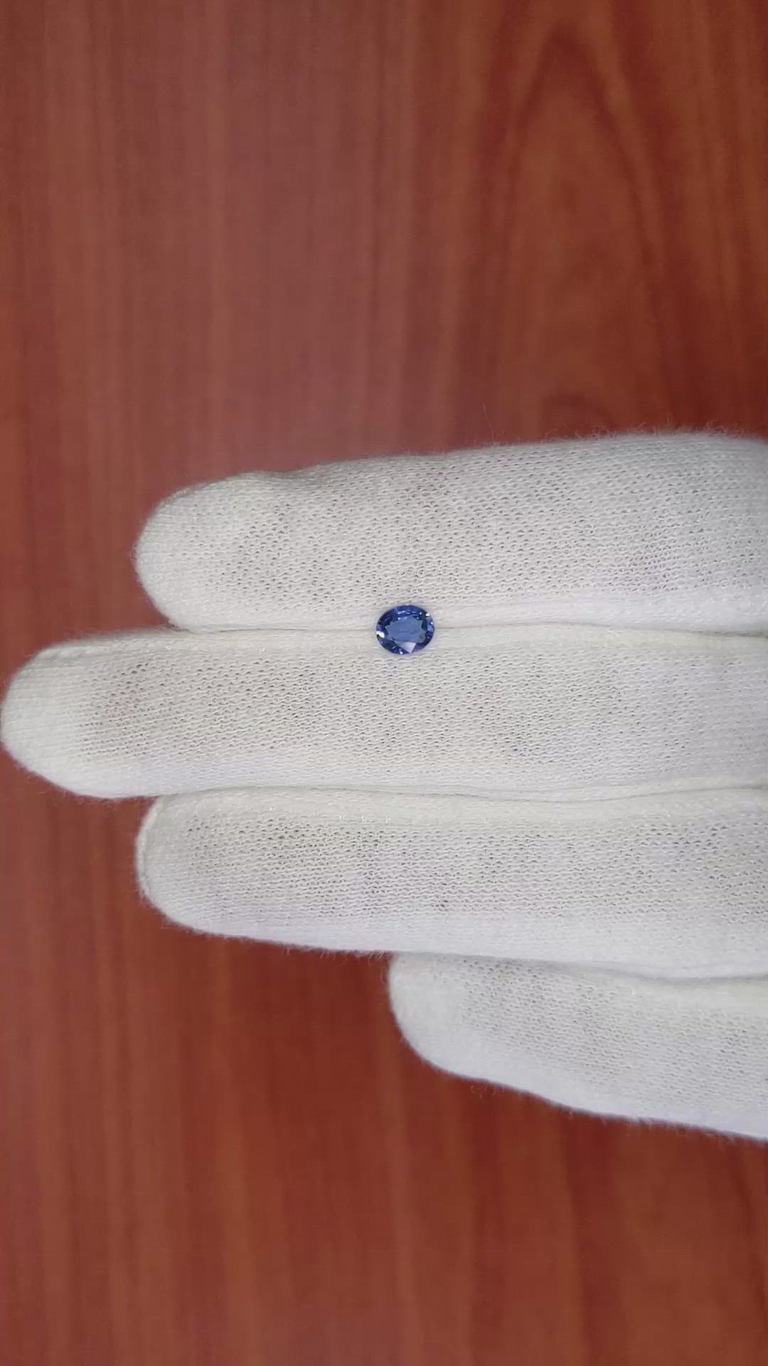0.58 Ct. Blue Sapphire from Madagascar Size Video