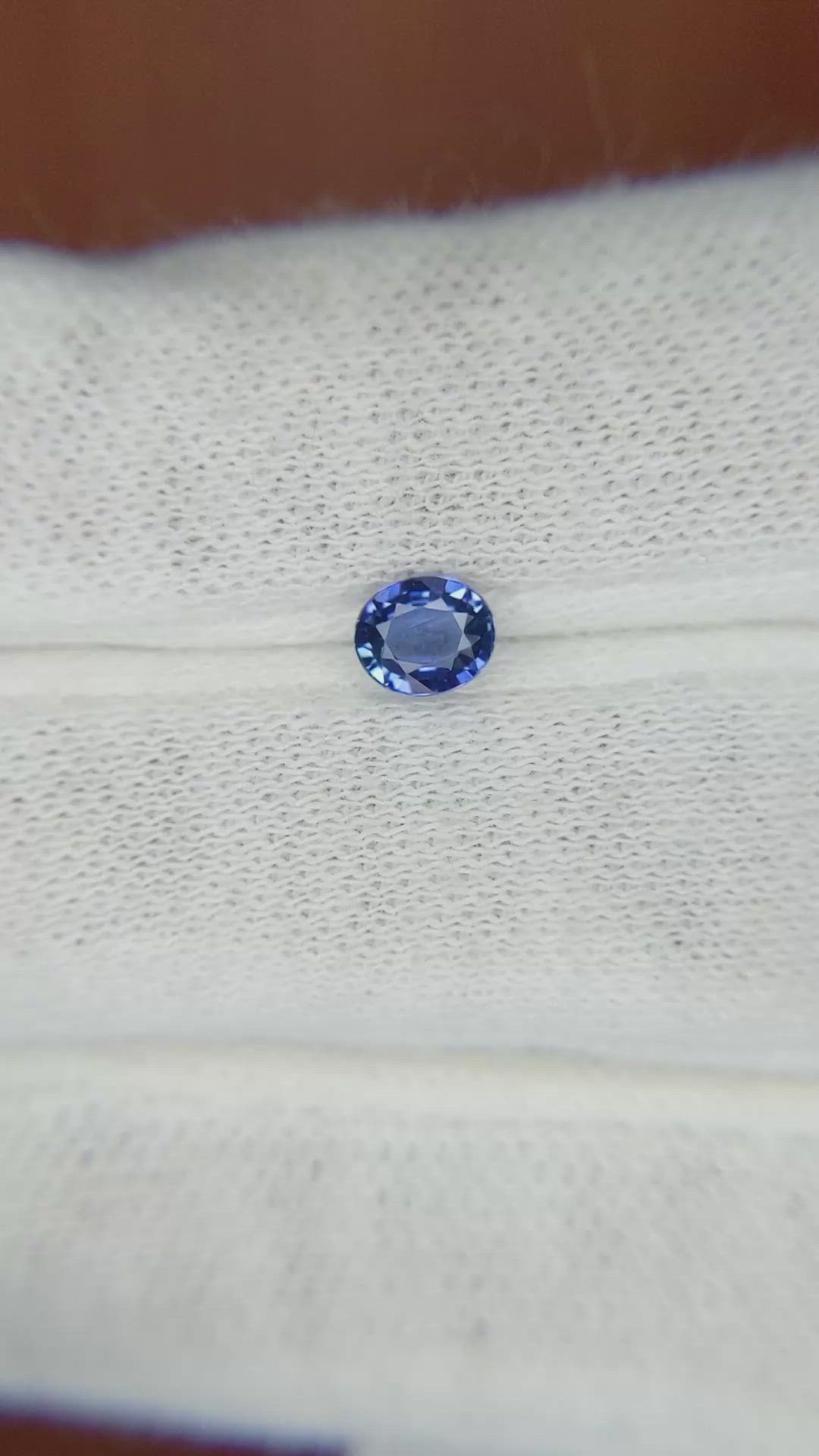 0.58 Ct. Blue Sapphire from Madagascar Size Video