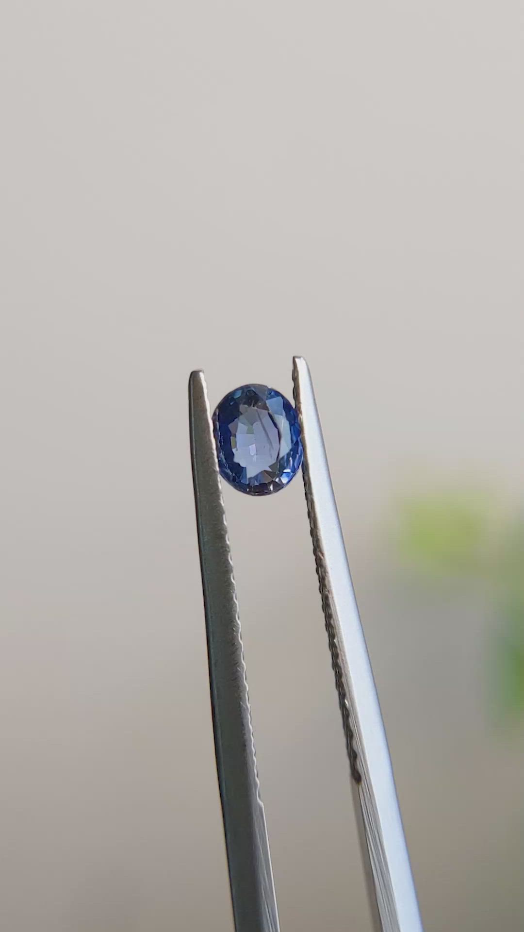 0.58 Ct. Blue Sapphire from Madagascar Size Video