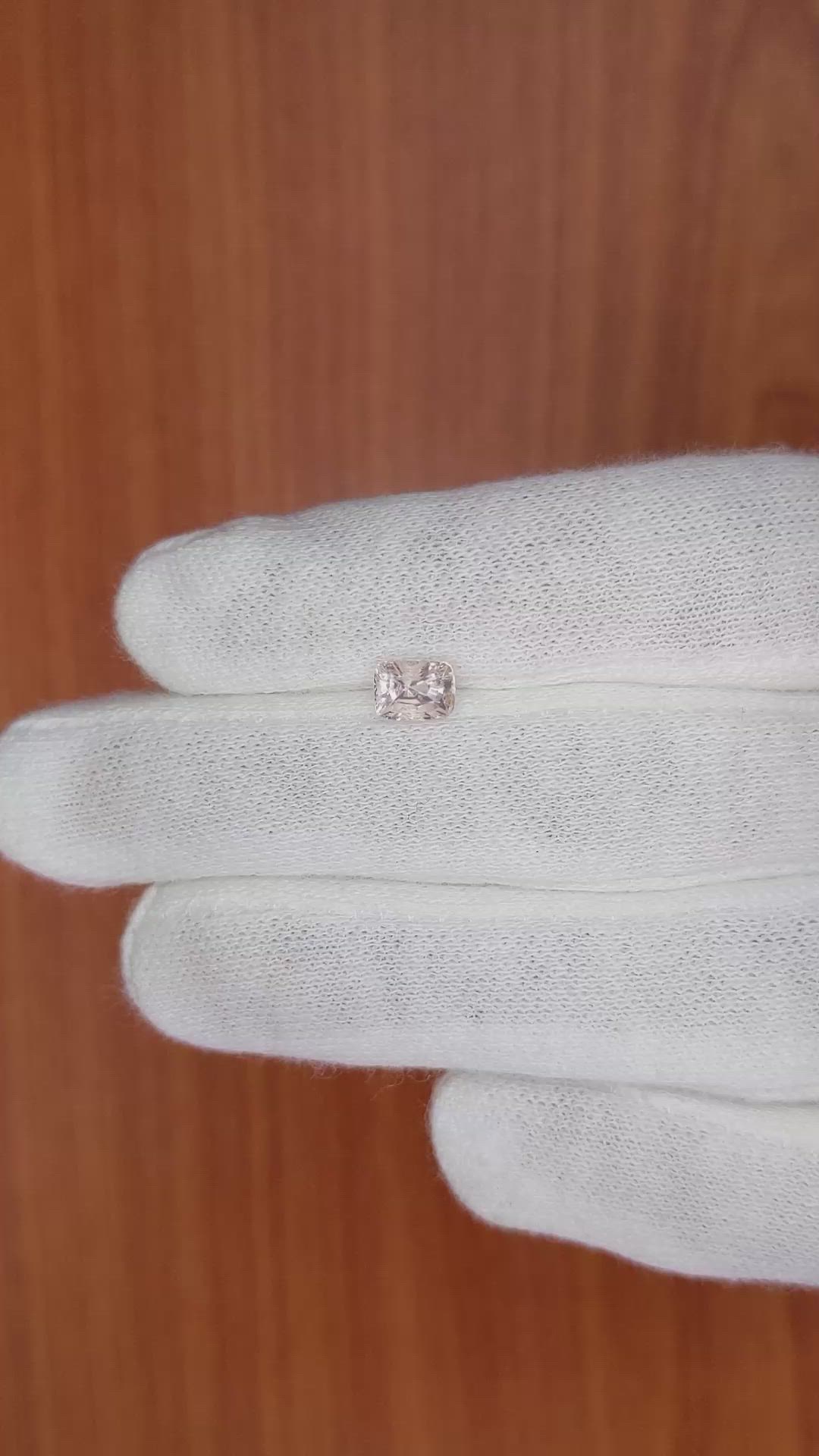 1.02 Ct. Peach Sapphire from Madagascar Size Video