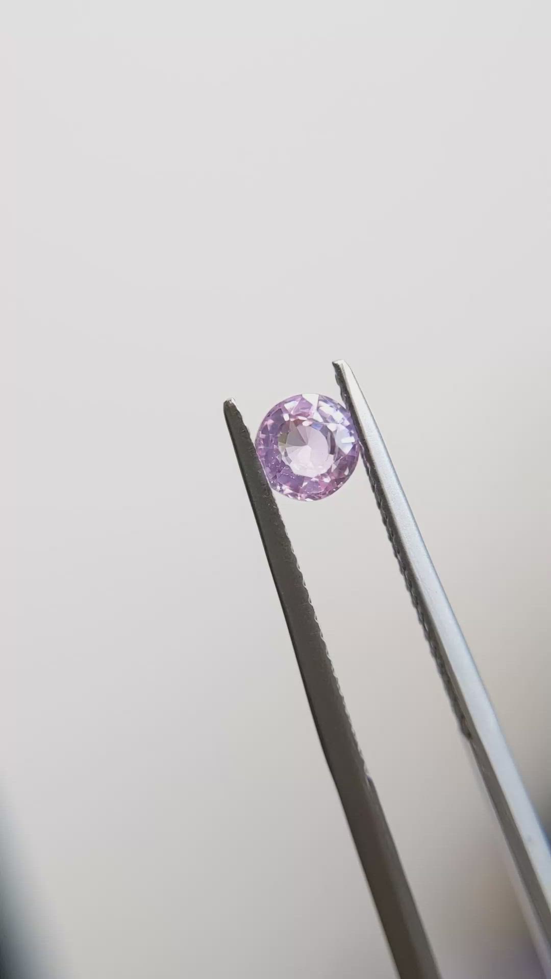 0.72 Ct. Purplish Pink Sapphire from Madagascar Size Video