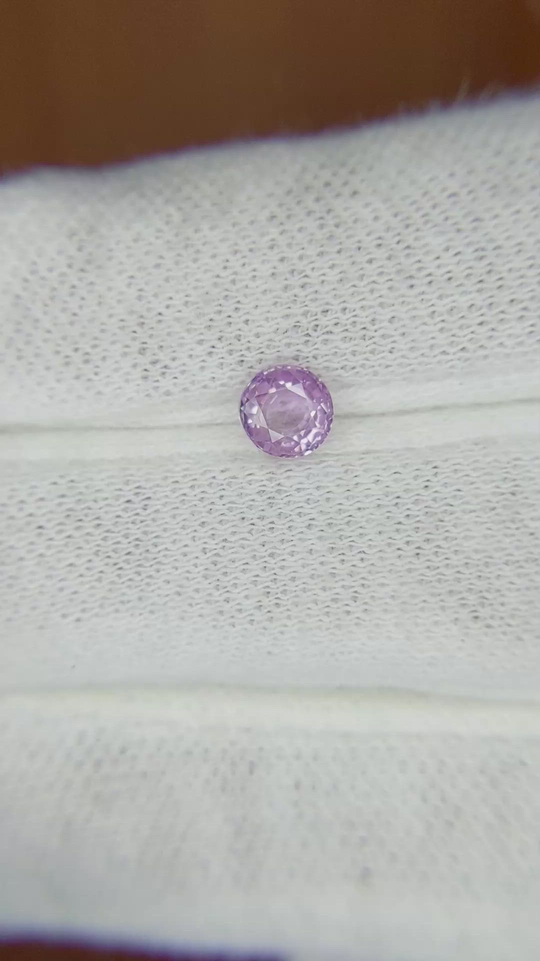 0.72 Ct. Purplish Pink Sapphire from Madagascar Size Video