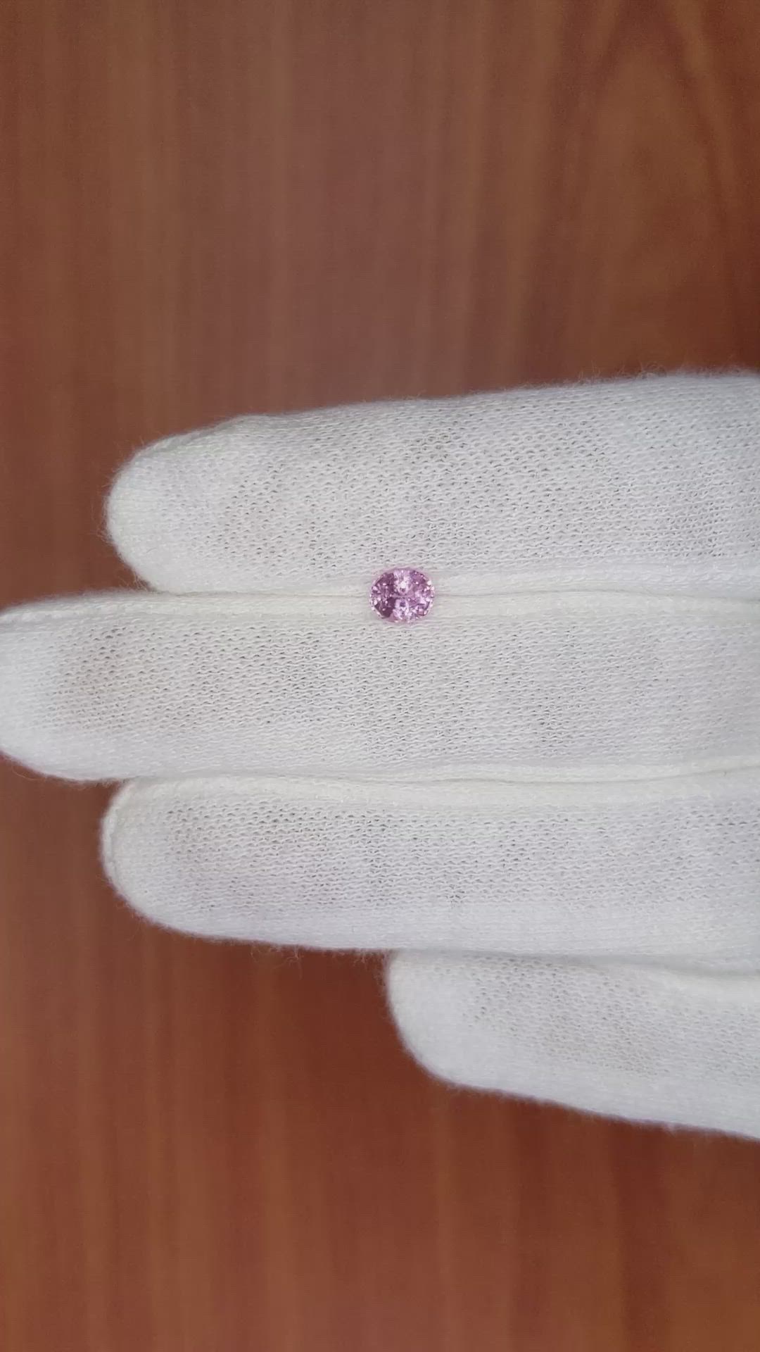 0.52 Ct. Pink Sapphire from Madagascar Size Video