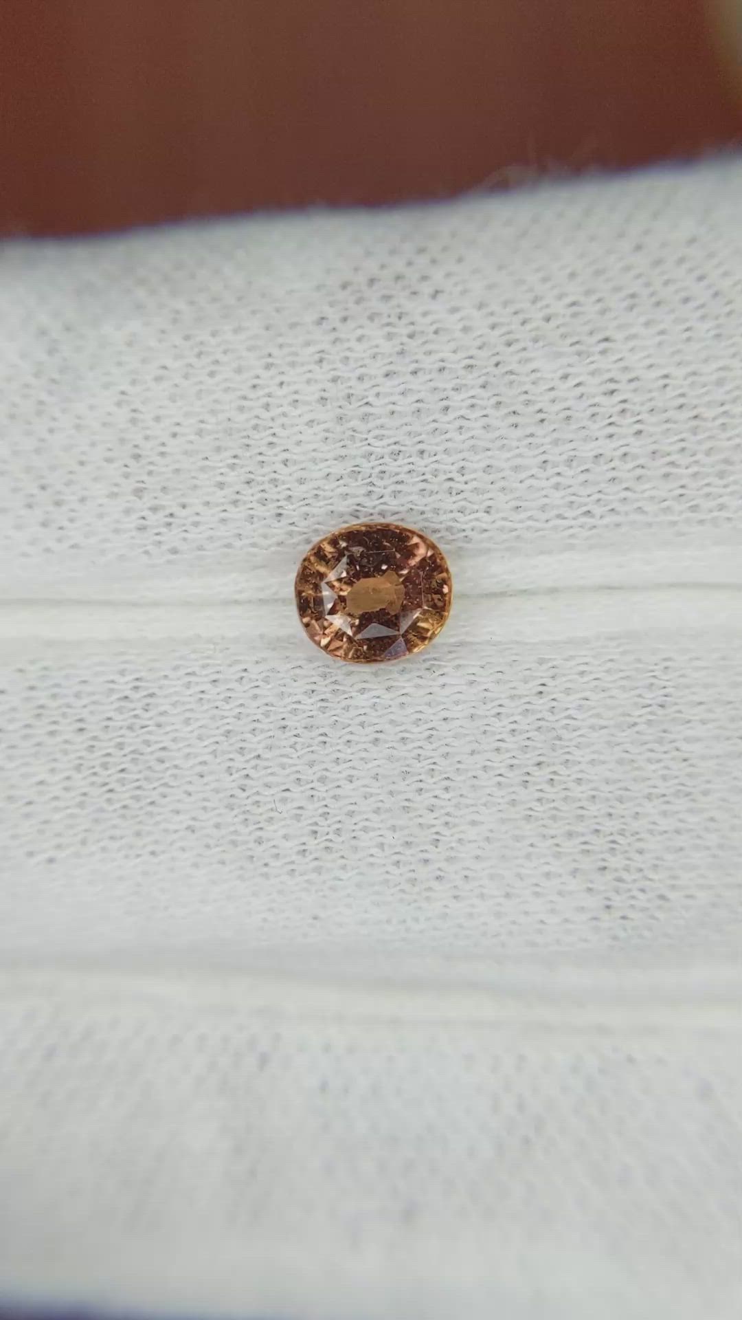 1.03 Ct. Orangish Brown Sapphire from Madagascar Size Video