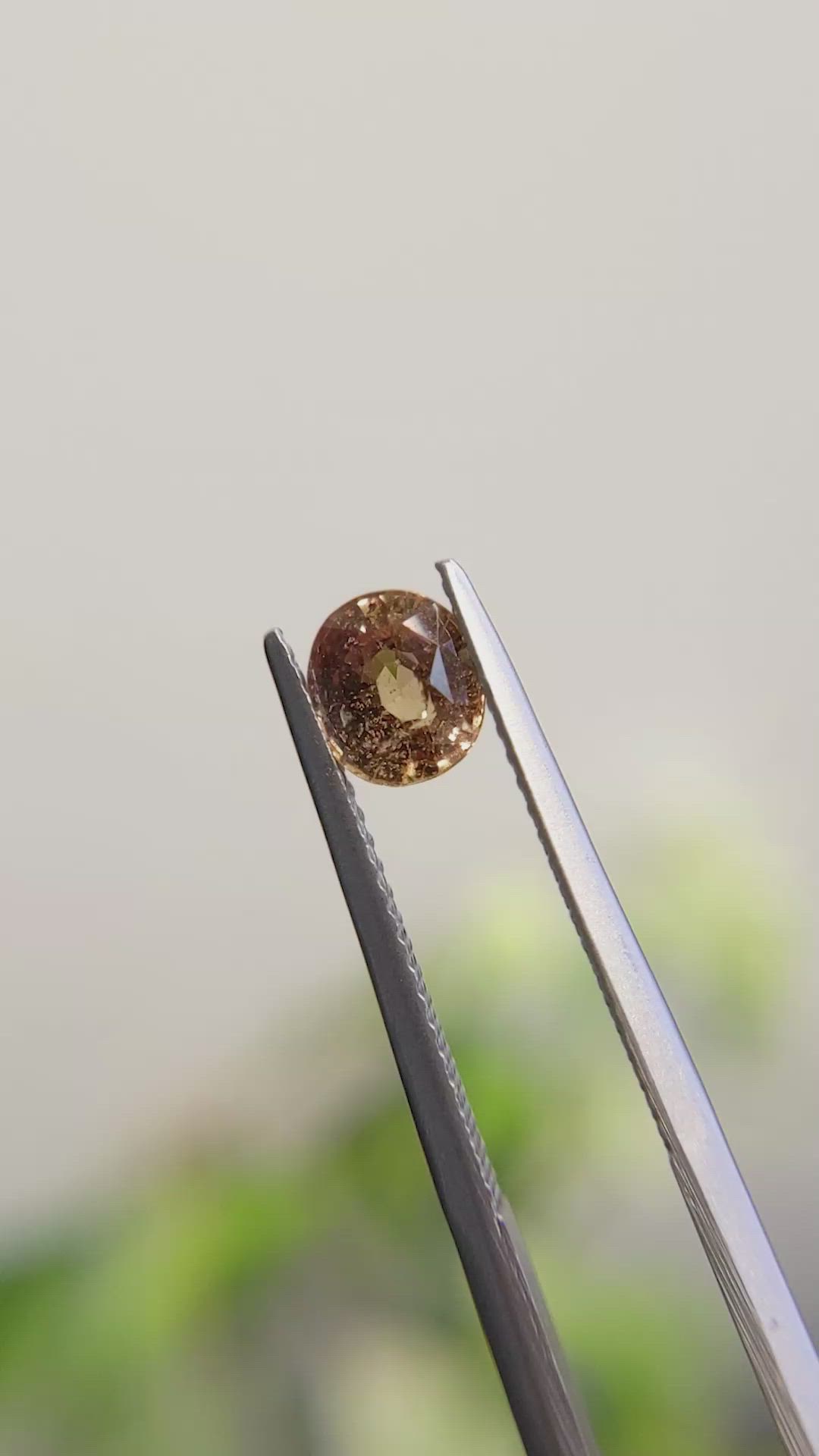 1.03 Ct. Orangish Brown Sapphire from Madagascar Size Video