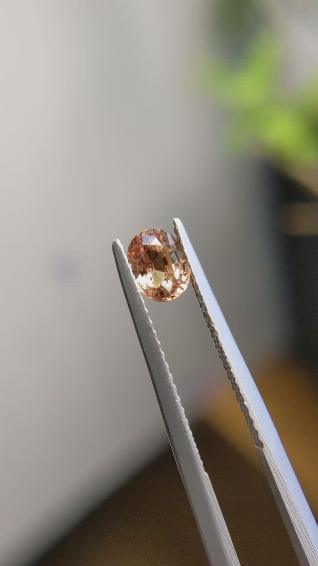 0.76 Ct. Yellowish Brown Sapphire from Madagascar Size Video