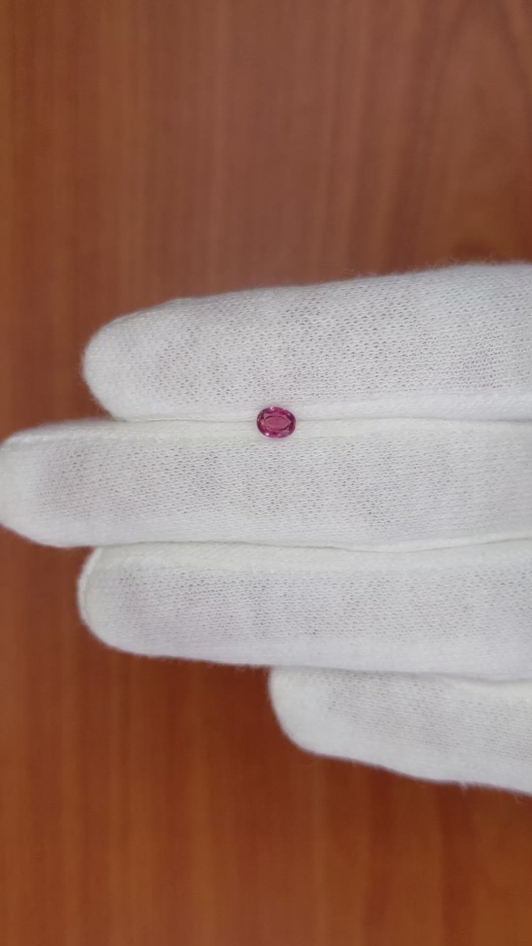 0.44 Ct. Pink Sapphire from Madagascar Size Video
