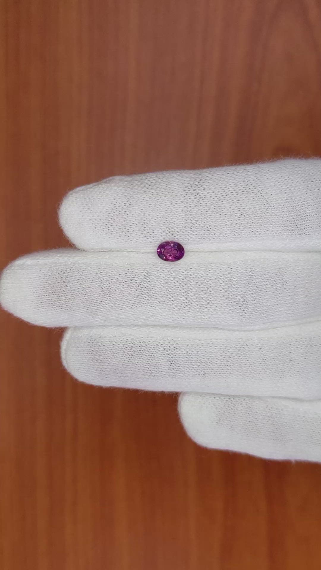 0.54 Ct. Pinkish Purple Sapphire from Madagascar Size Video