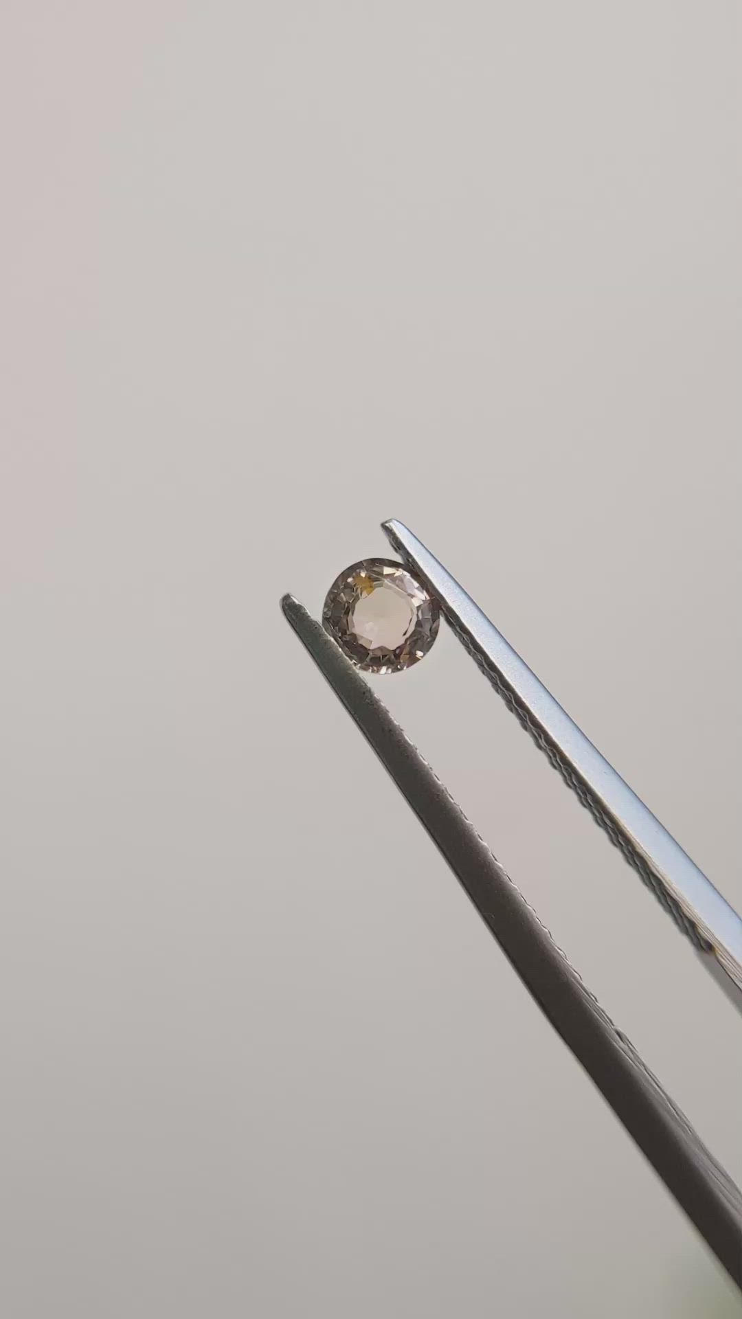 0.35 Ct. Brown Sapphire from Madagascar Size Video