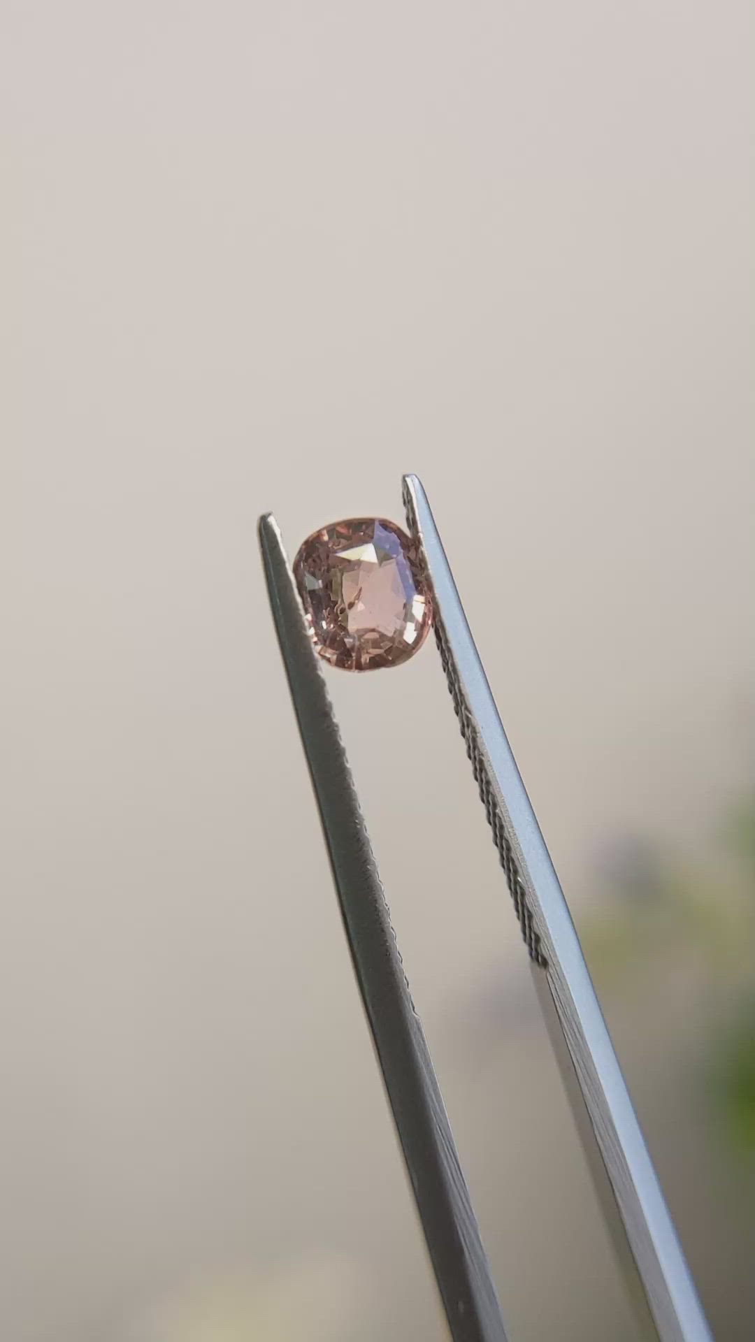0.90 Ct. Pinkish Brown Sapphire from Madagascar Size Video
