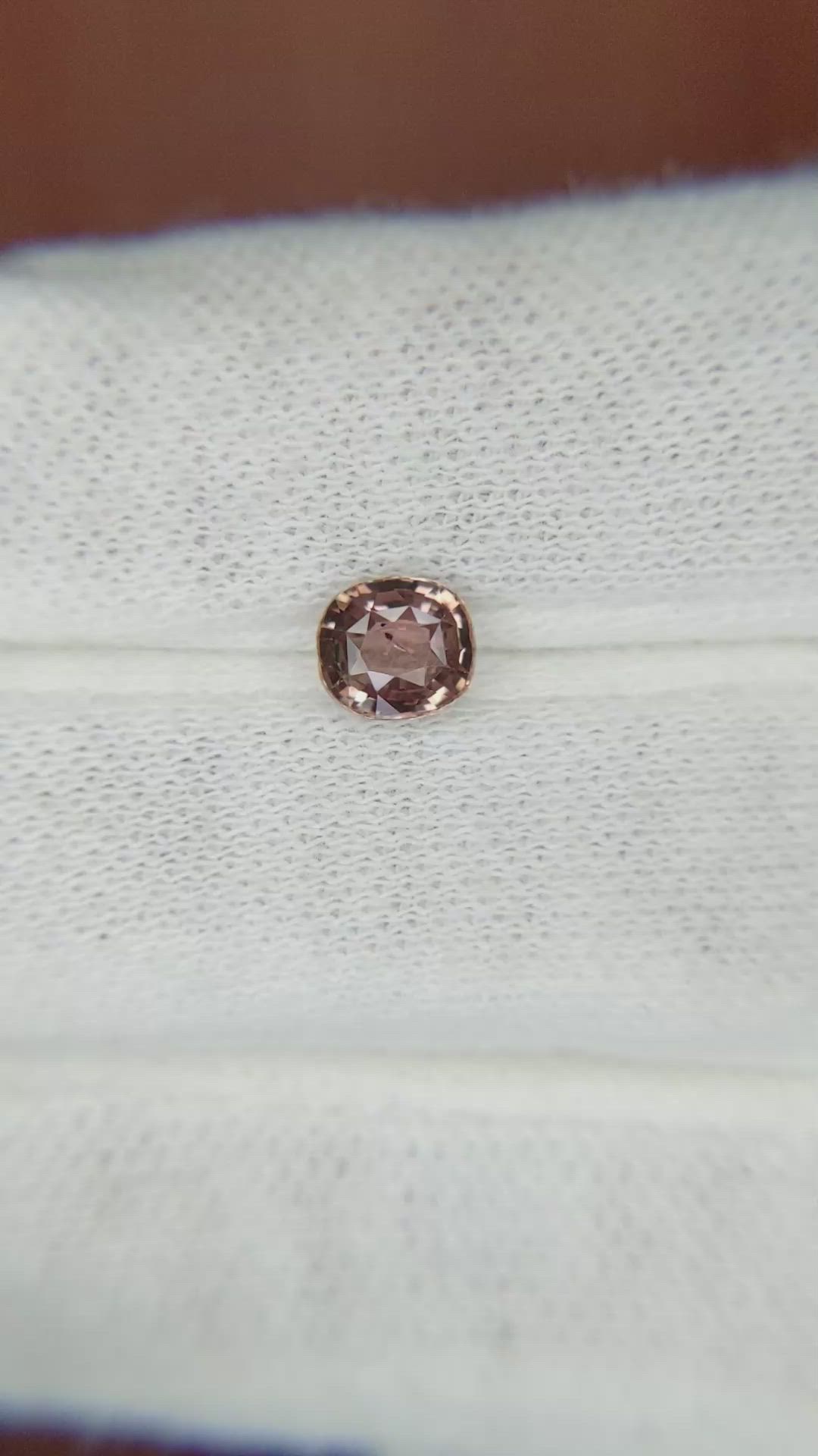 0.90 Ct. Pinkish Brown Sapphire from Madagascar Size Video