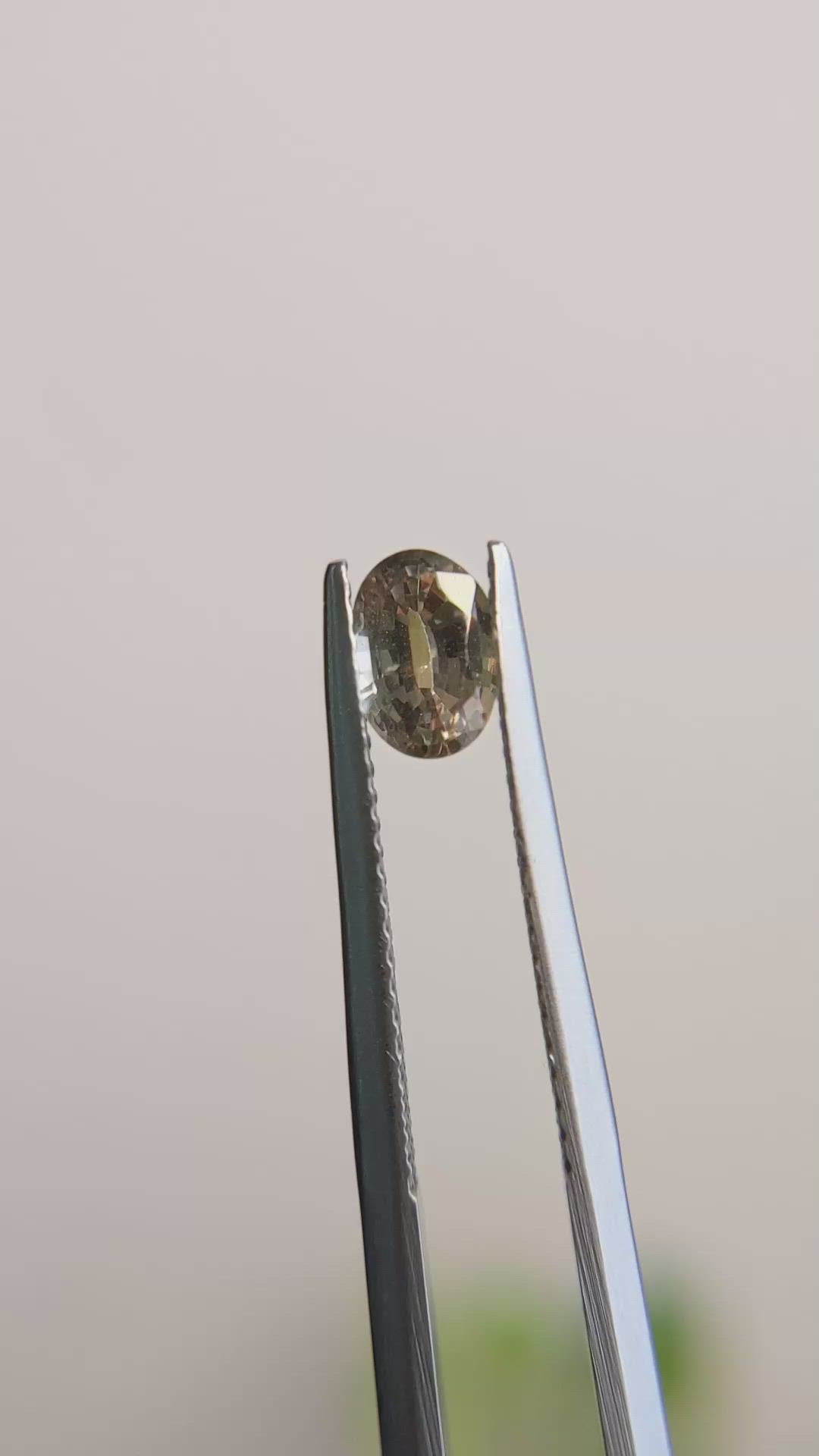 0.73 Ct. Greenish Brown Sapphire from Madagascar Size Video