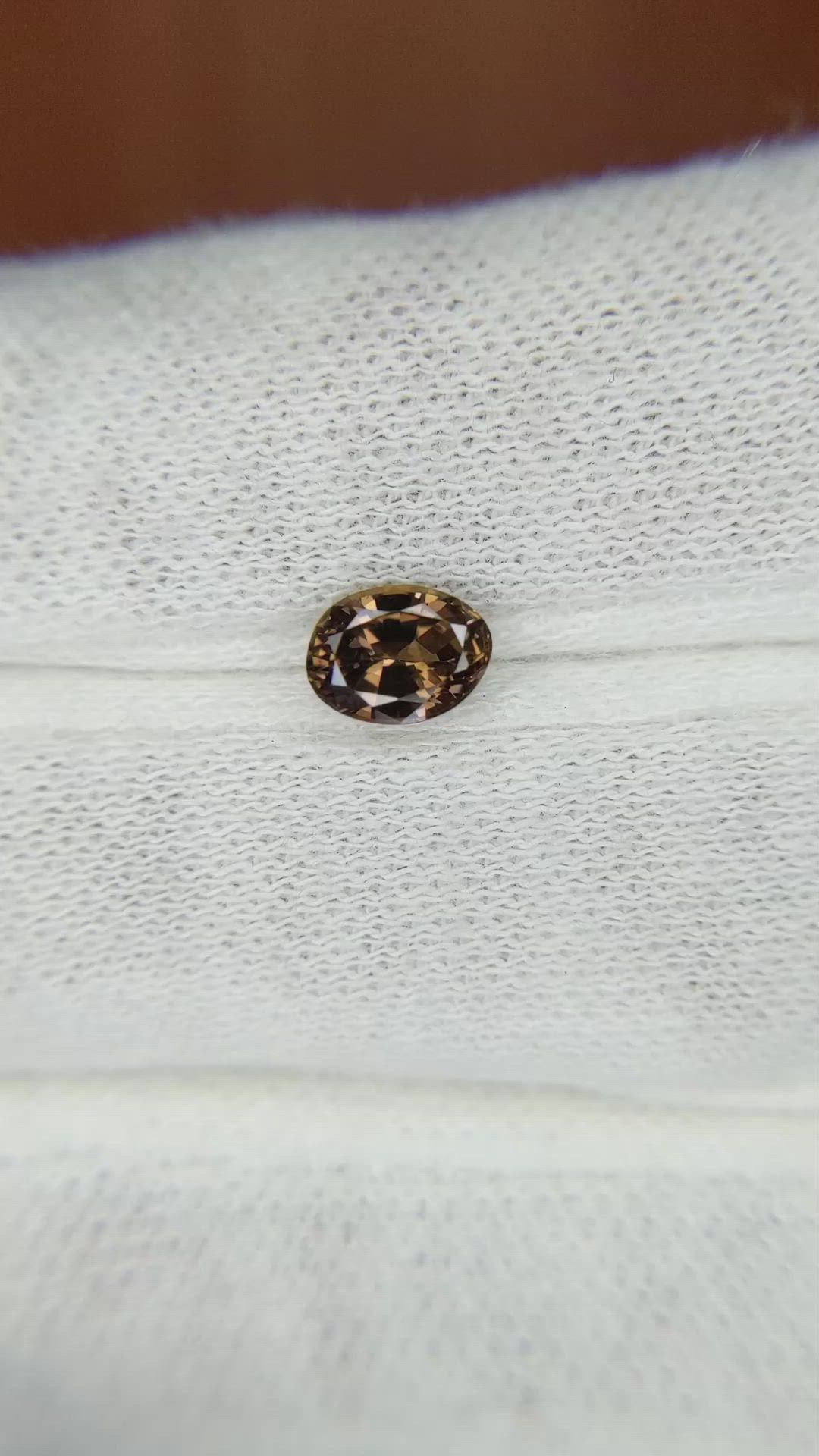 0.90 Ct. Brown Sapphire from Madagascar Size Video