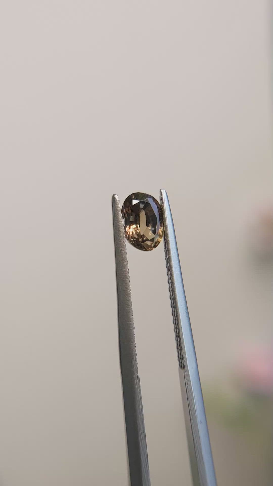 0.90 Ct. Brown Sapphire from Madagascar Size Video