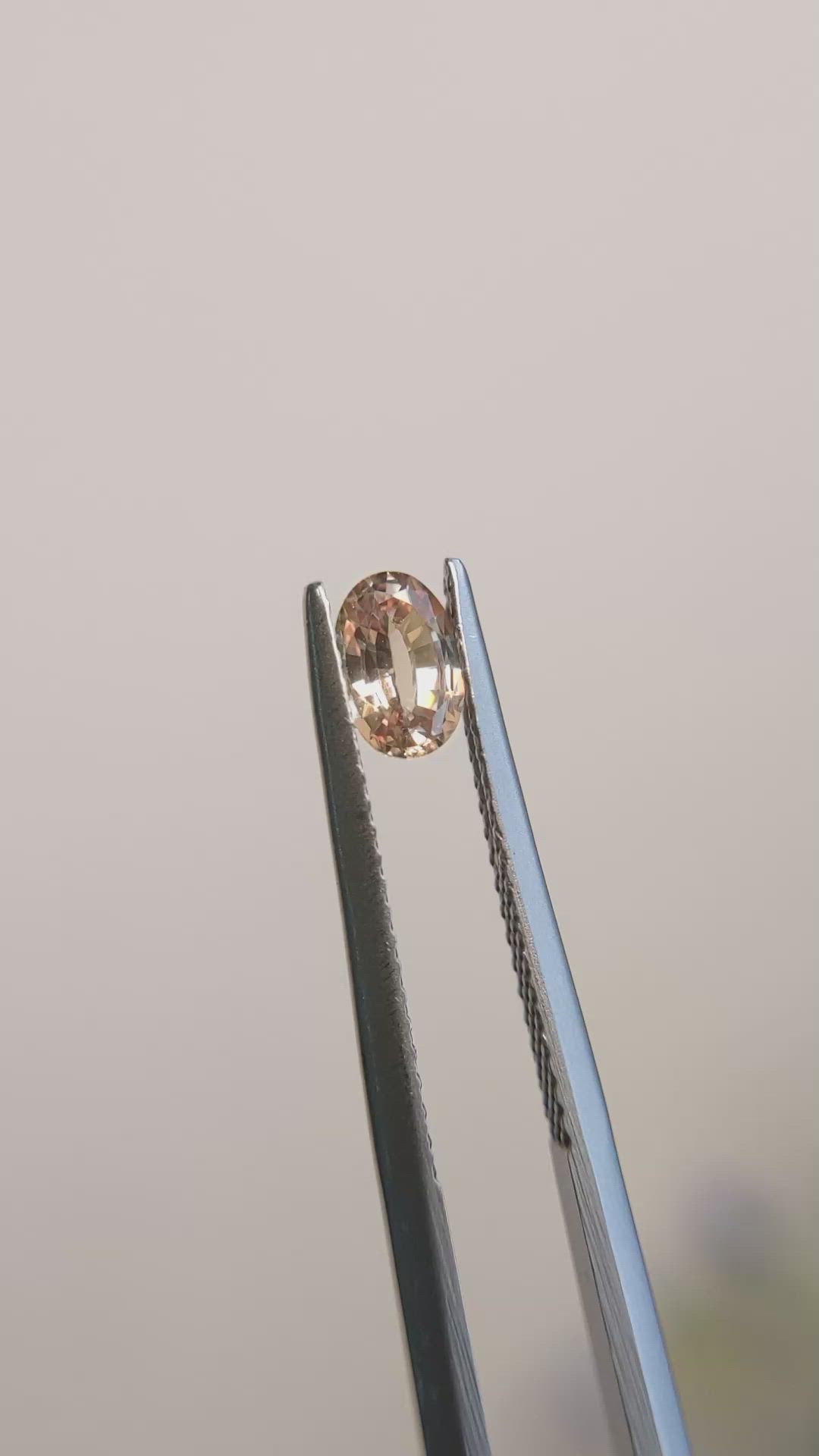 0.61 Ct. Brown Sapphire from Madagascar Size Video