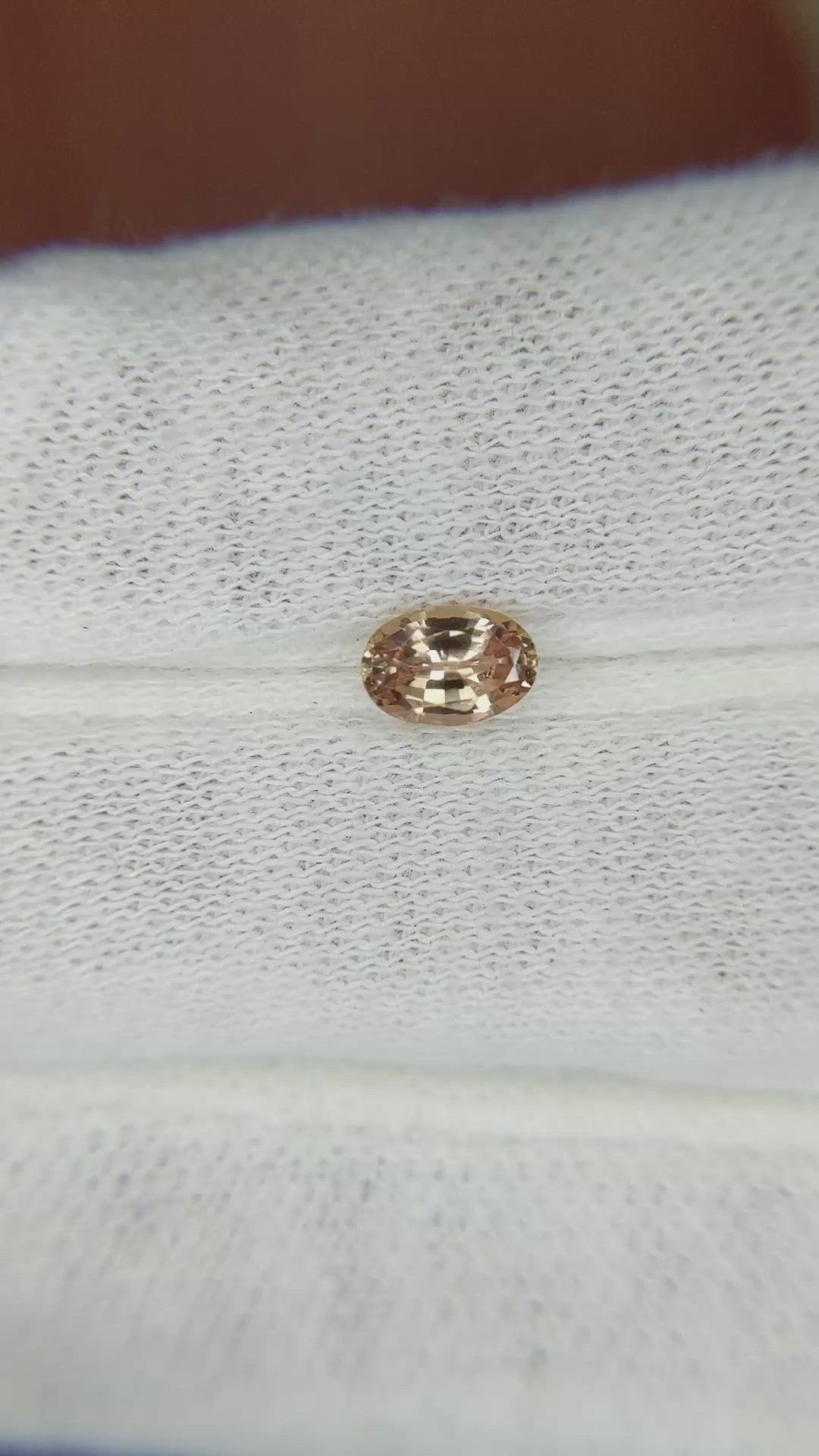 0.61 Ct. Brown Sapphire from Madagascar Size Video