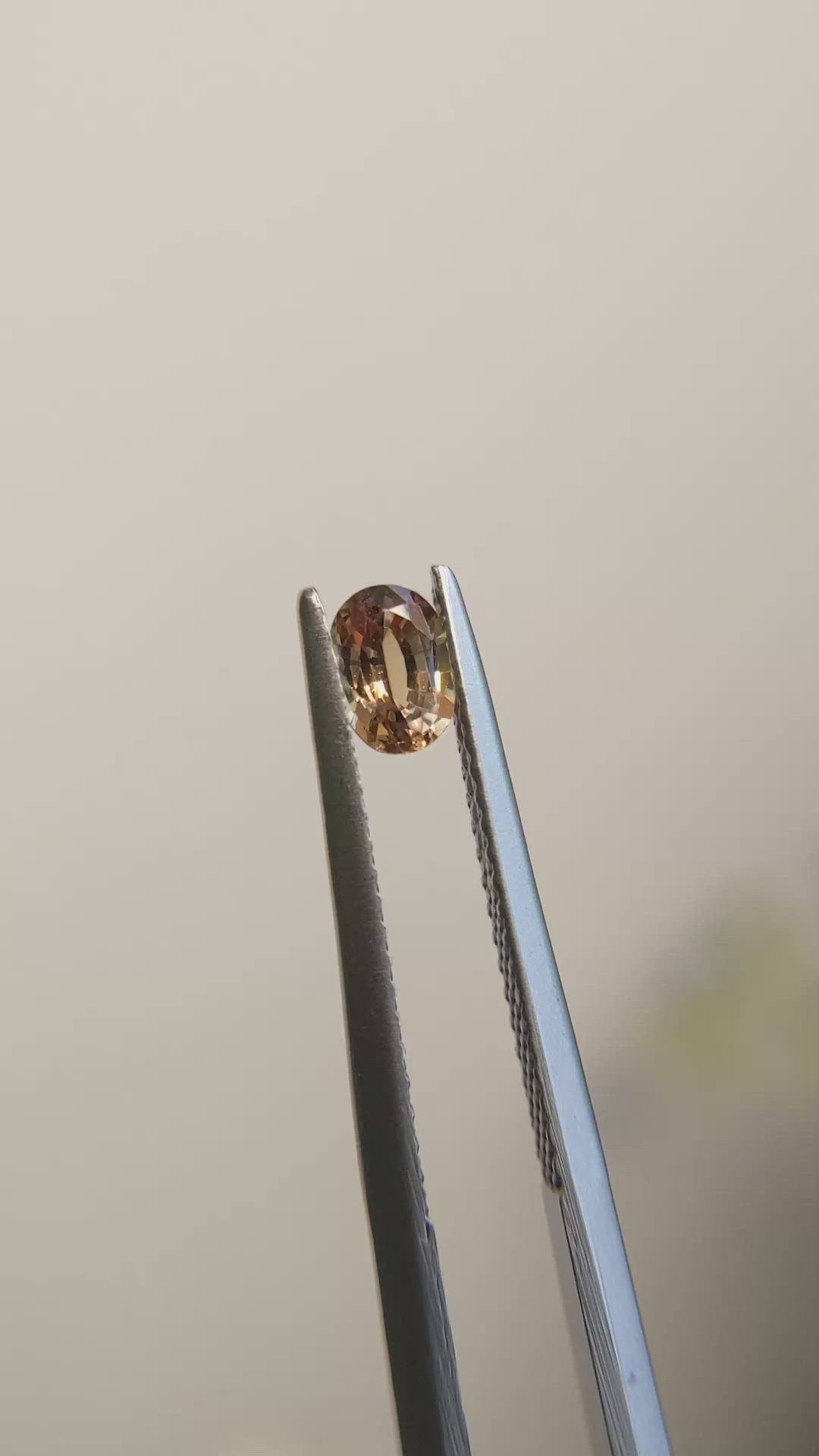 0.44 Ct. Orangish Brown Sapphire from Madagascar Size Video