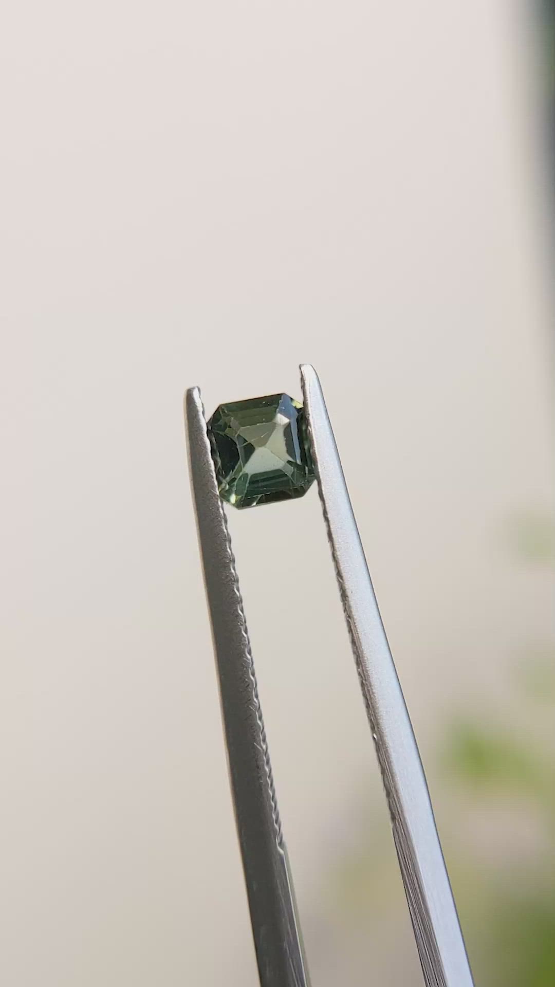 0.51 Ct. Green Sapphire from Madagascar Size Video