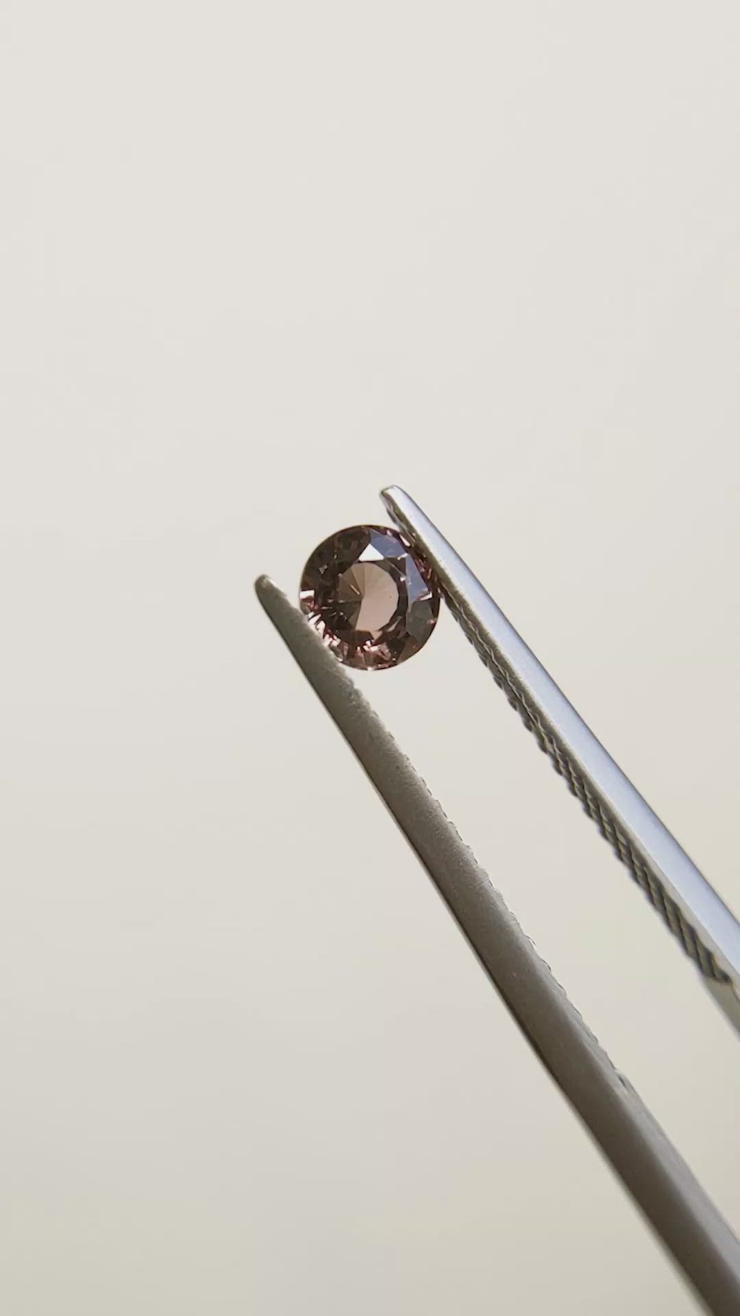 0.56 Ct. Brown Sapphire from Madagascar Size Video