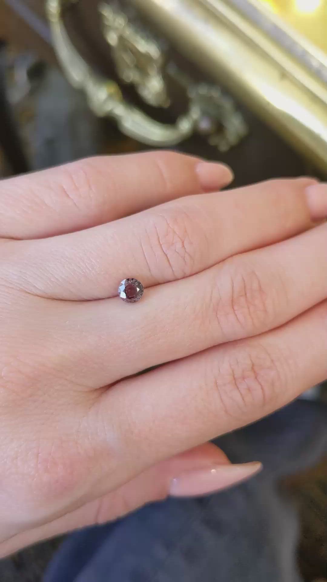 0.56 Ct. Brown Sapphire from Madagascar Size Video