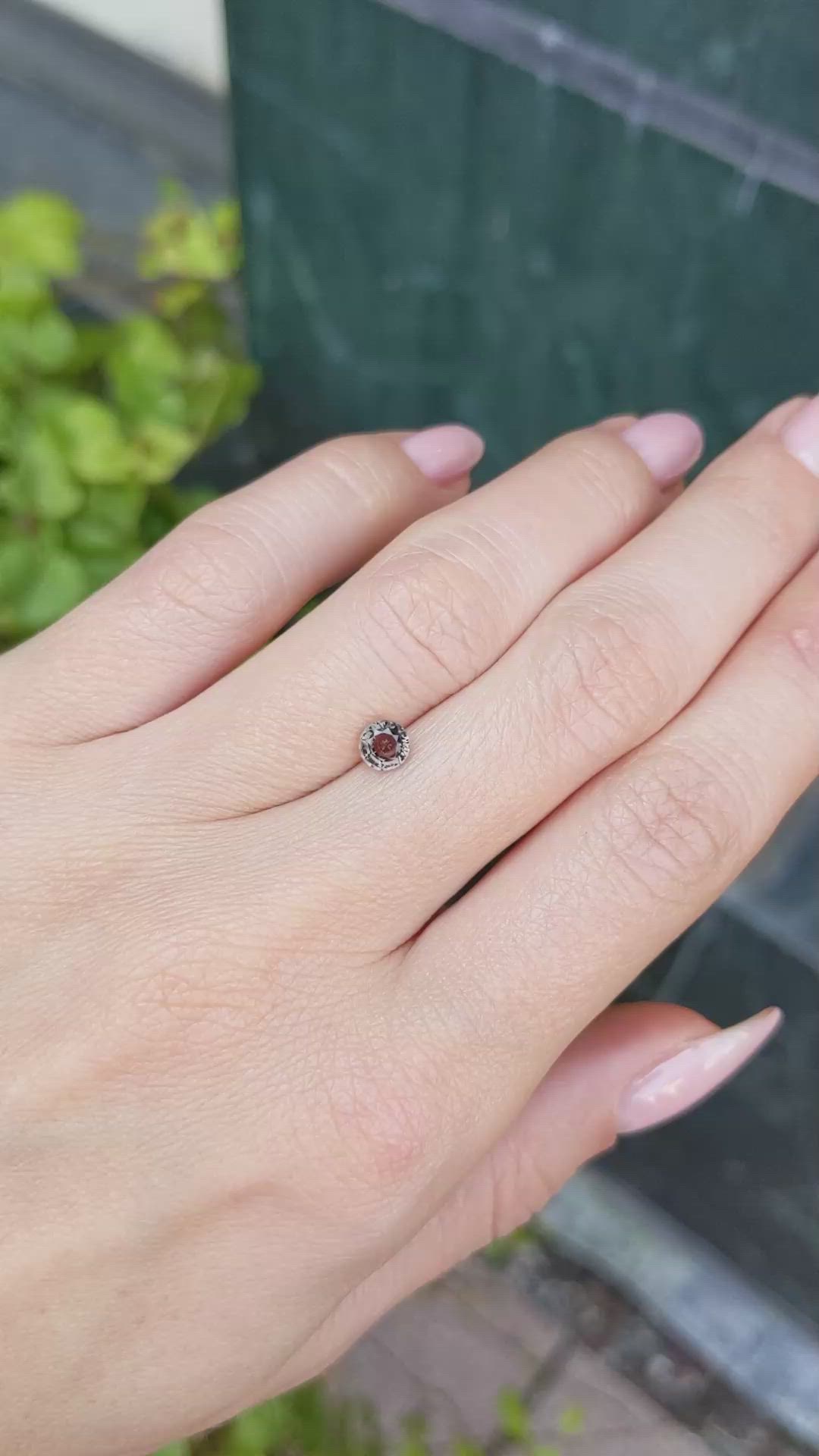 0.56 Ct. Brown Sapphire from Madagascar Size Video