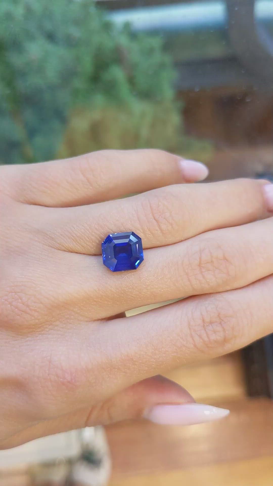 5.53 Ct. Blue Sapphire from Ceylon (Sri Lanka) Size Video