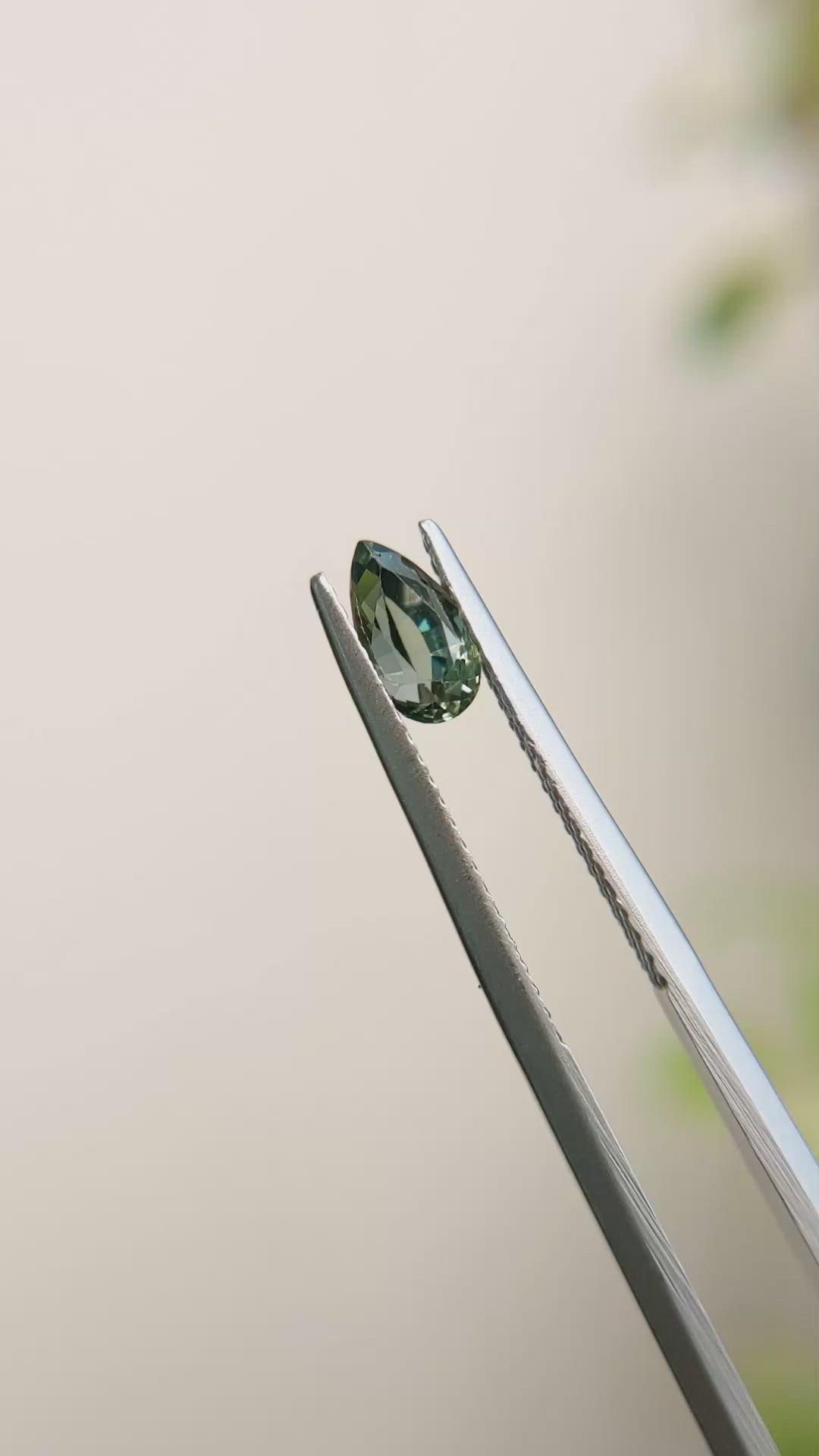 0.93 Ct. Green Sapphire from Madagascar Size Video