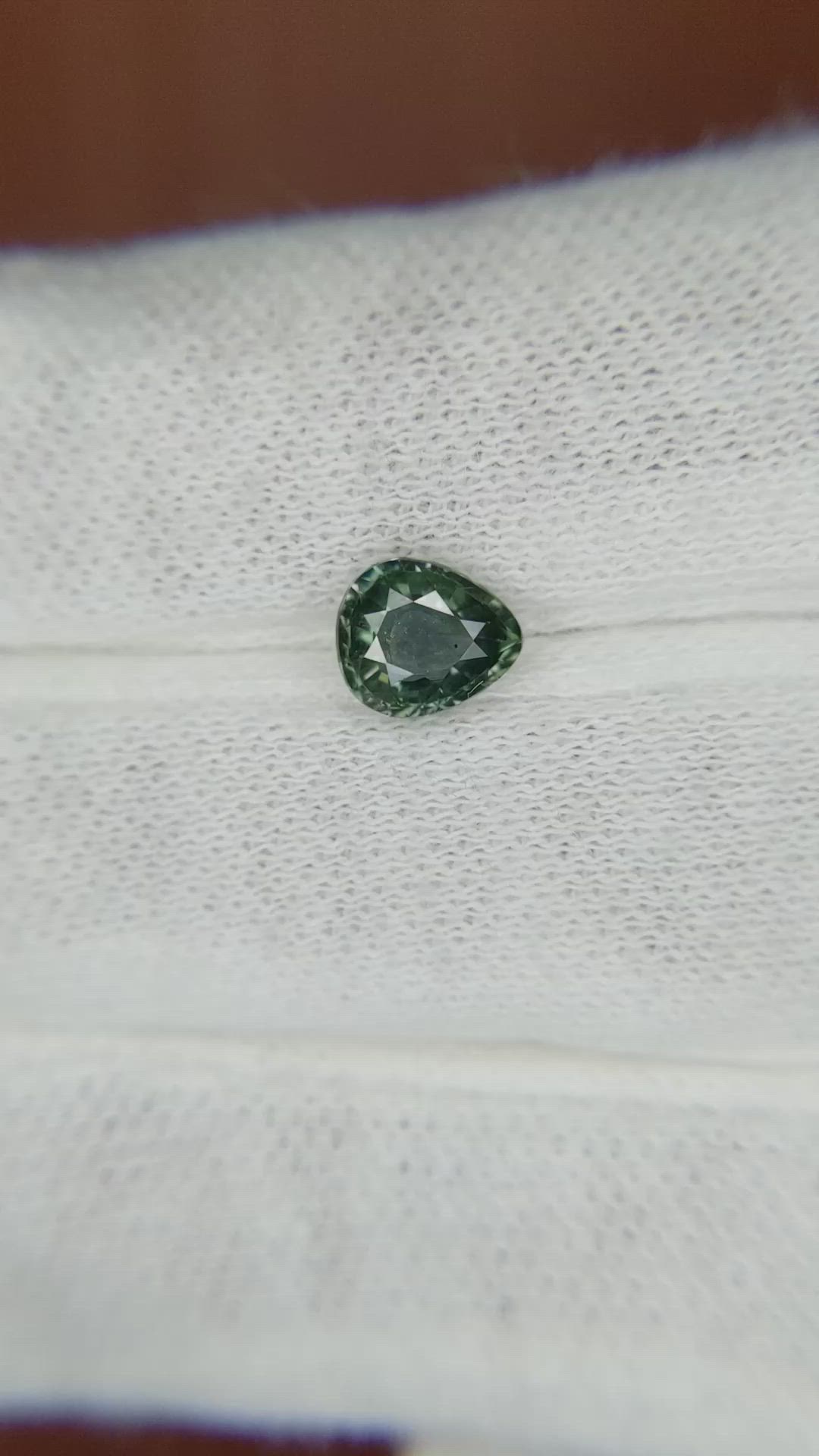 0.96 Ct. Green Sapphire from Madagascar Size Video